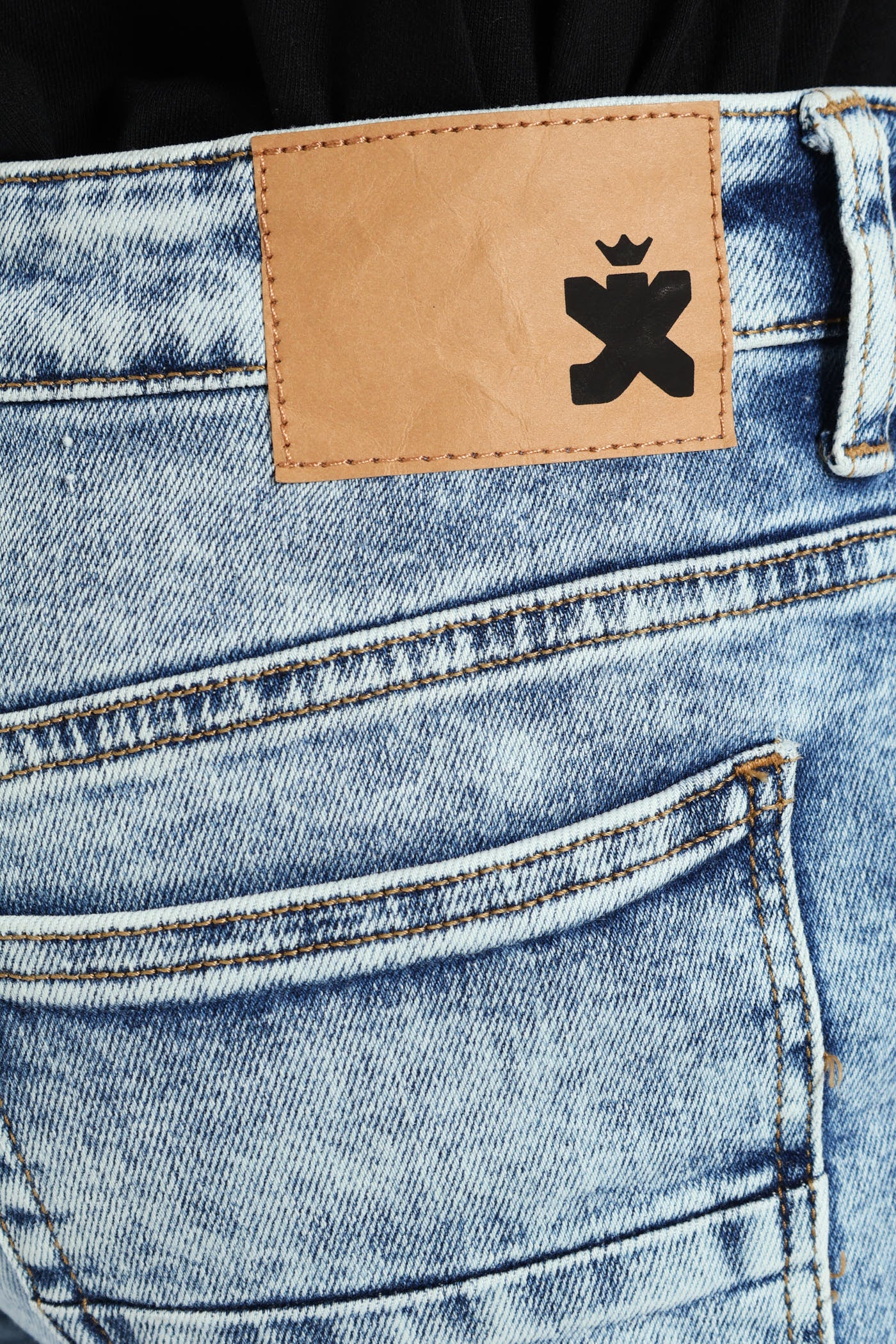 Slim Fit Cargo Stretch Denim - Mid Blue - Image 6