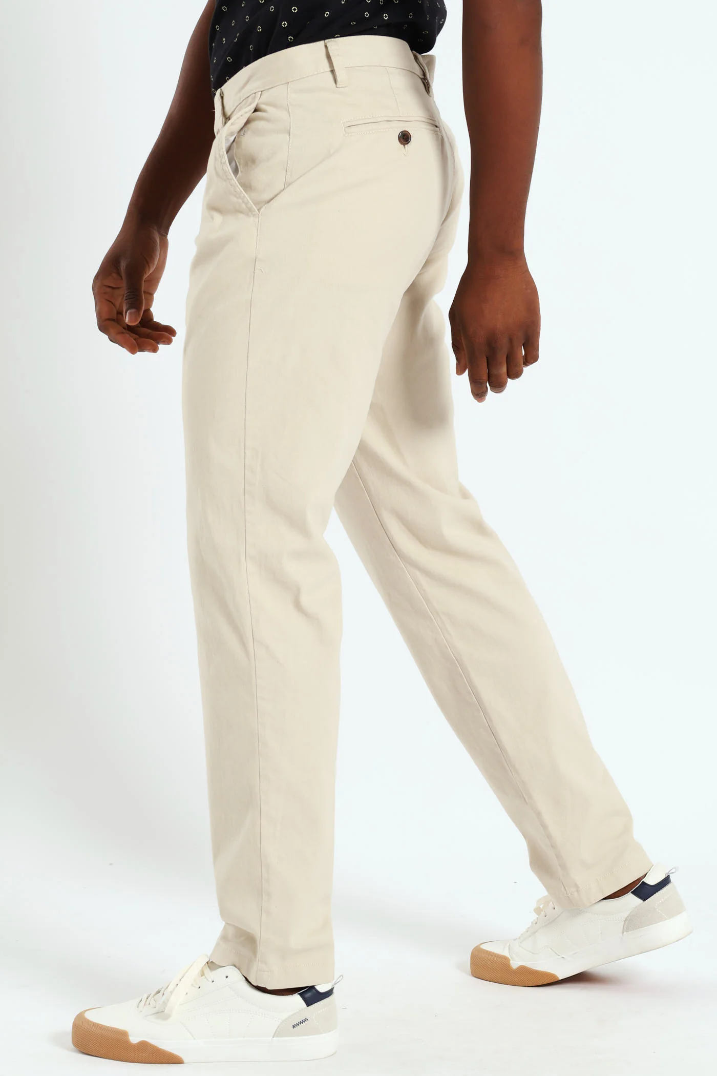 Slim Fit Chino Trousers - Stone - Image 2