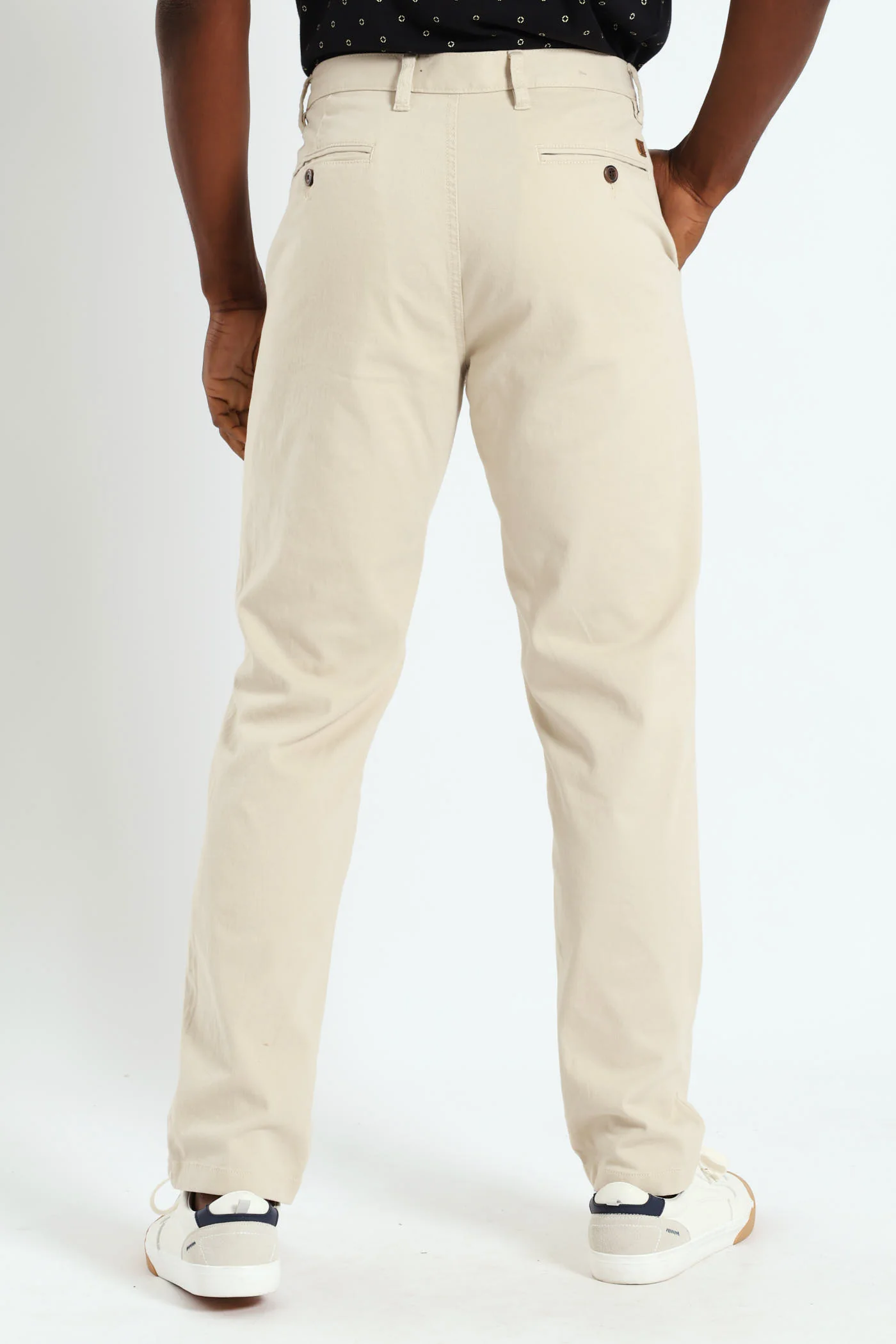 Slim Fit Chino Trousers - Stone - Image 3