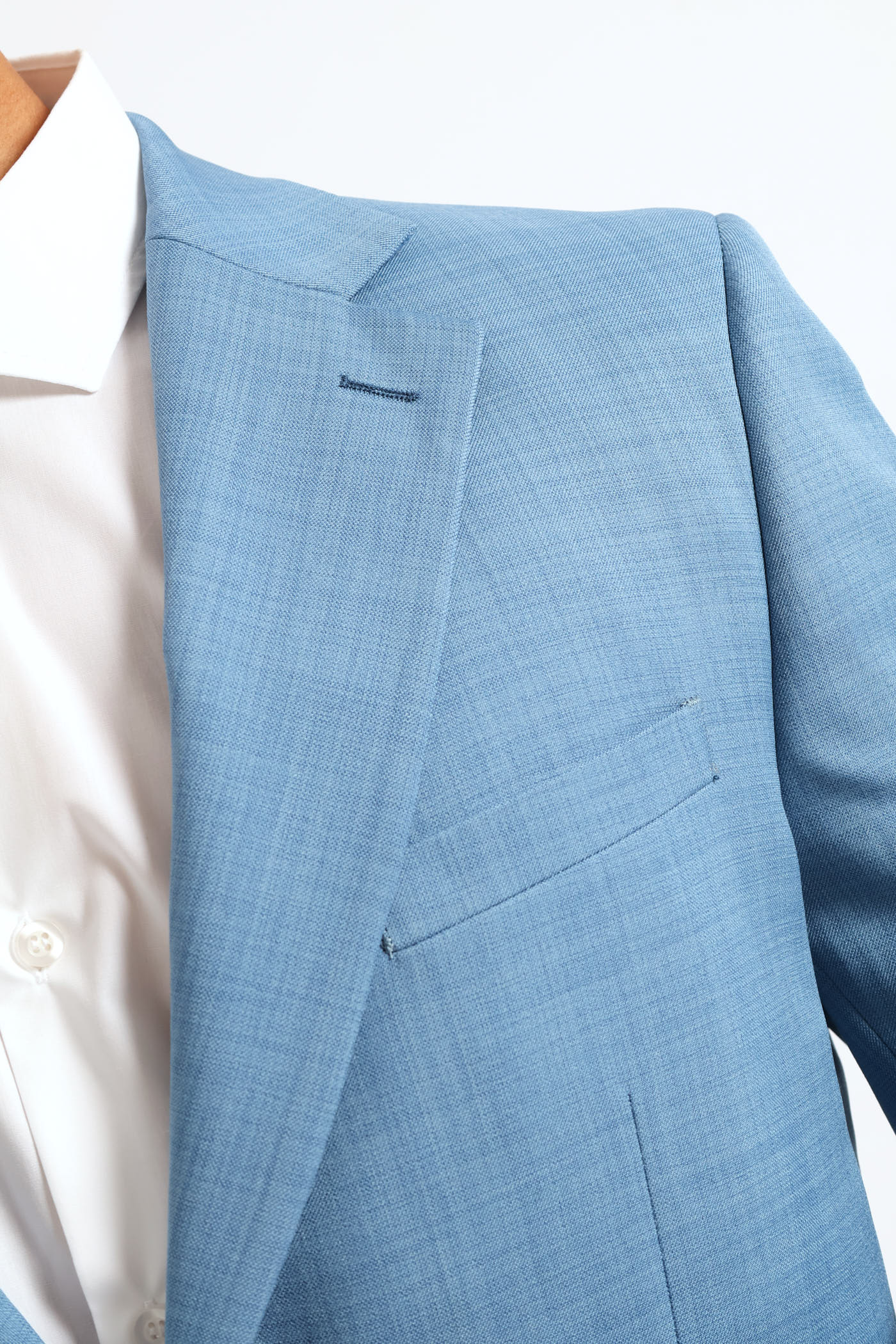 Slim Fit Essential Suit Jacket - Mid Blue - Image 2