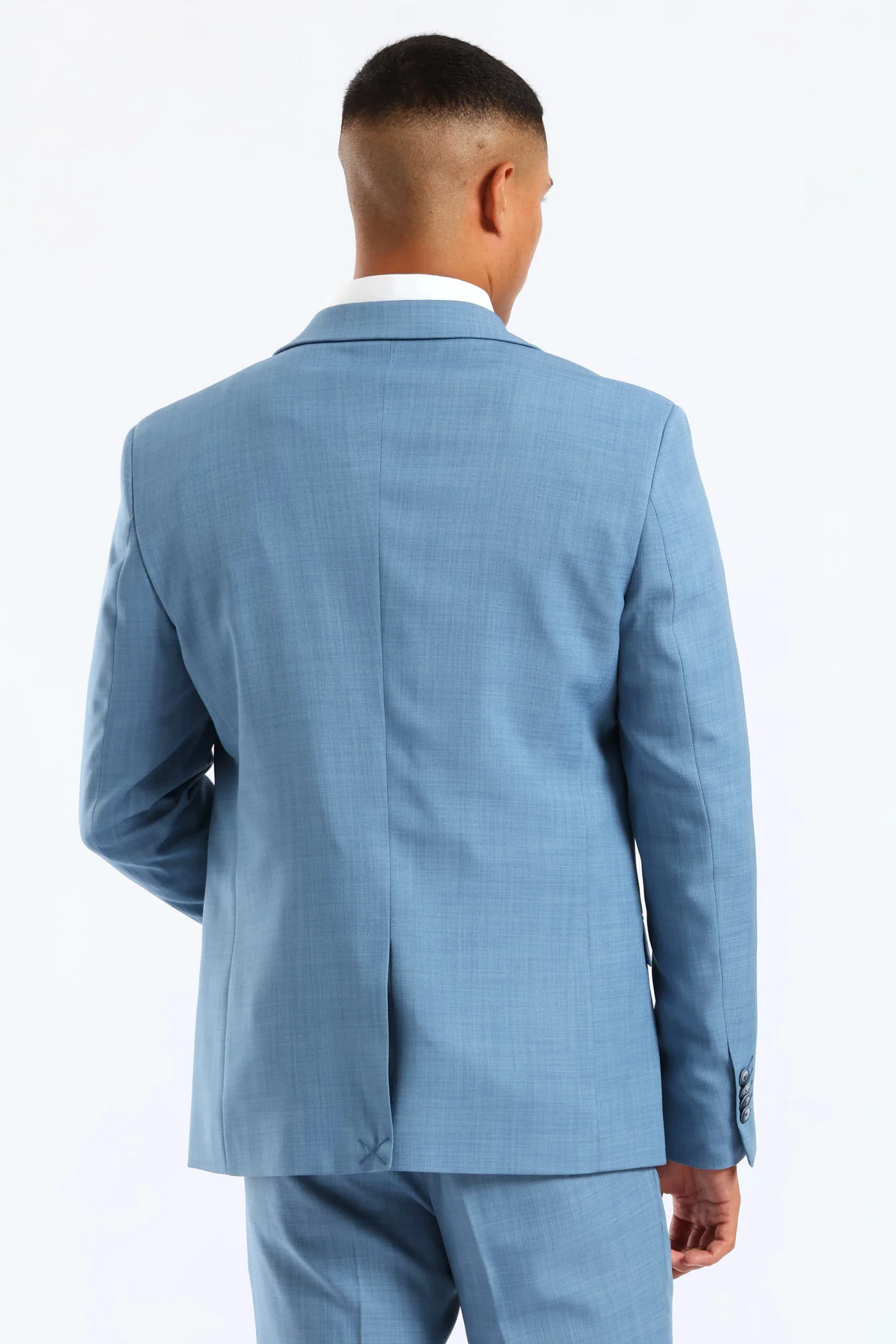 Slim Fit Essential Suit Jacket - Mid Blue - Image 8