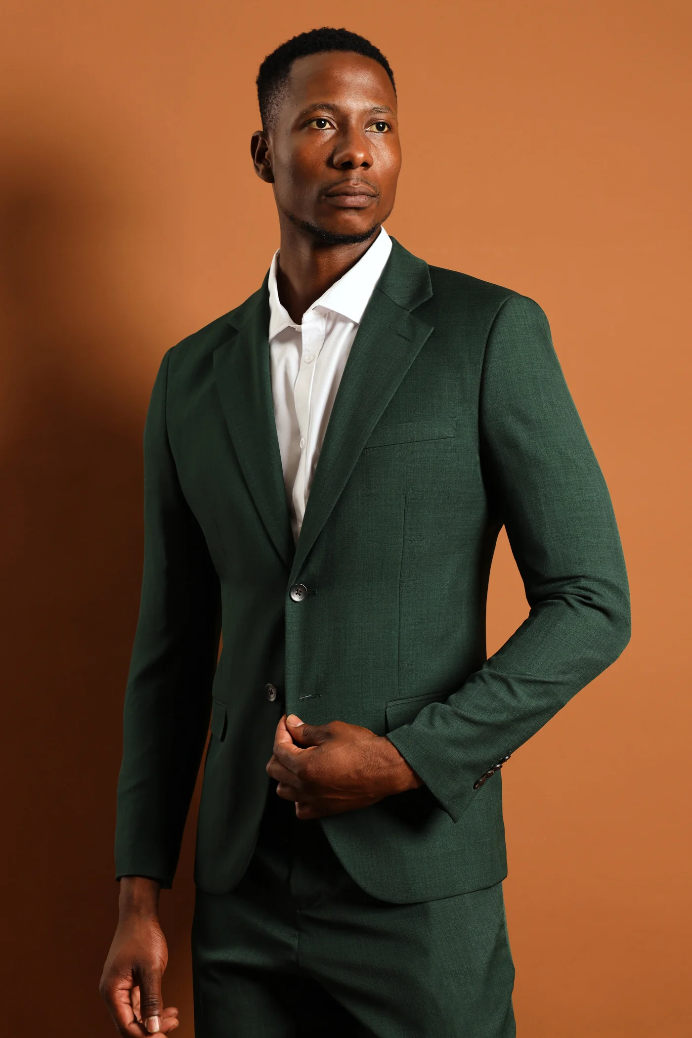 Slim Fit Essential Suit Jacket - Olive - Image 2