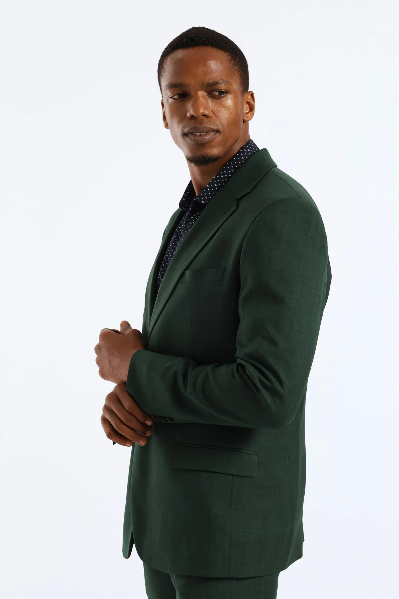 Slim Fit Essential Suit Jacket - Olive - Image 3