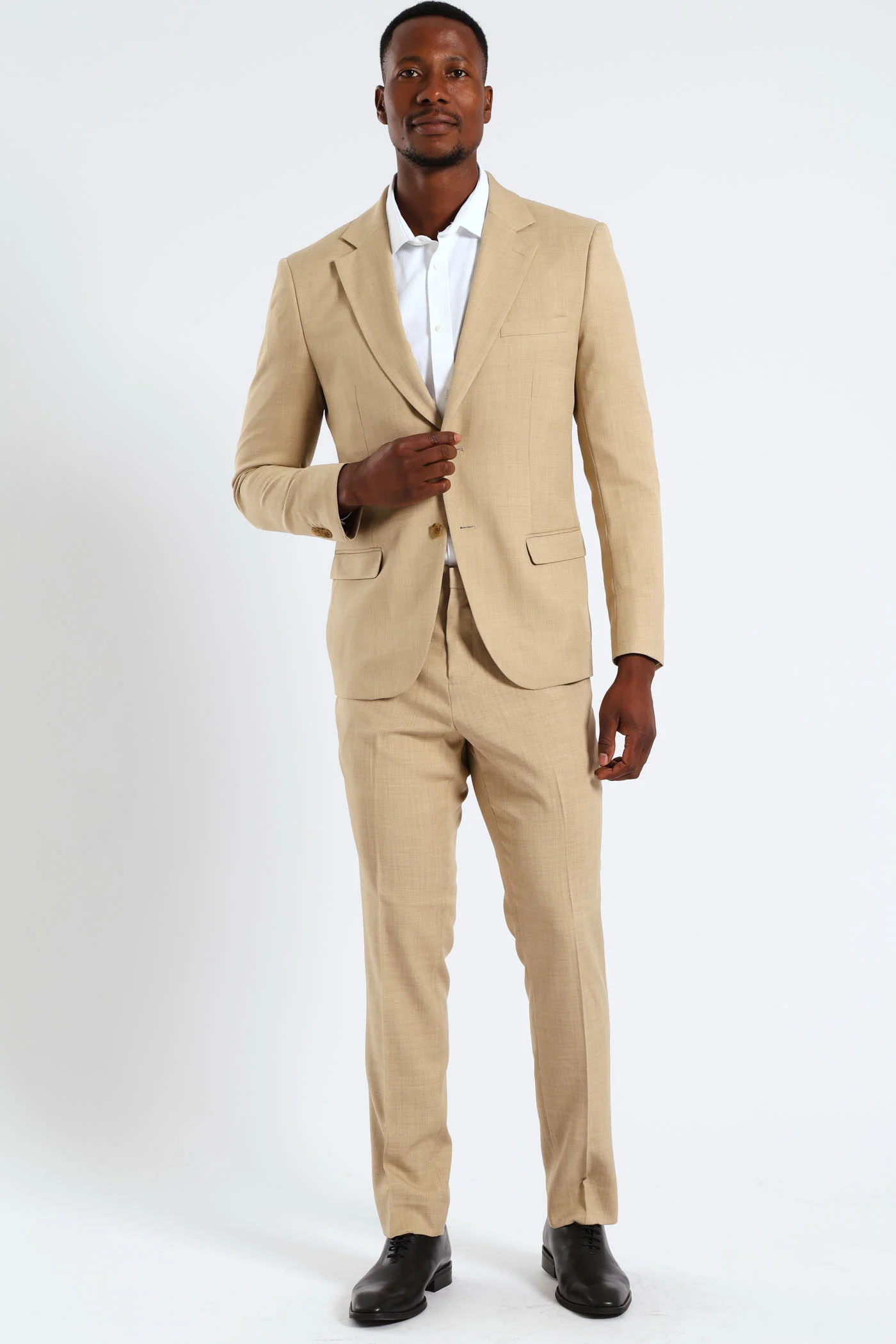 Slim Fit Essential Suit Jacket - Tan - Image 2