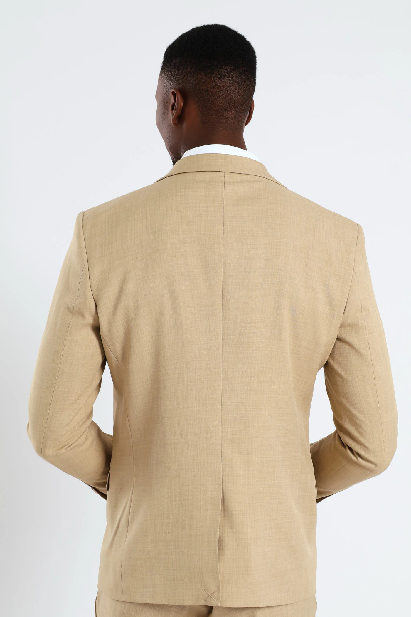 Slim Fit Essential Suit Jacket - Tan - Image 4