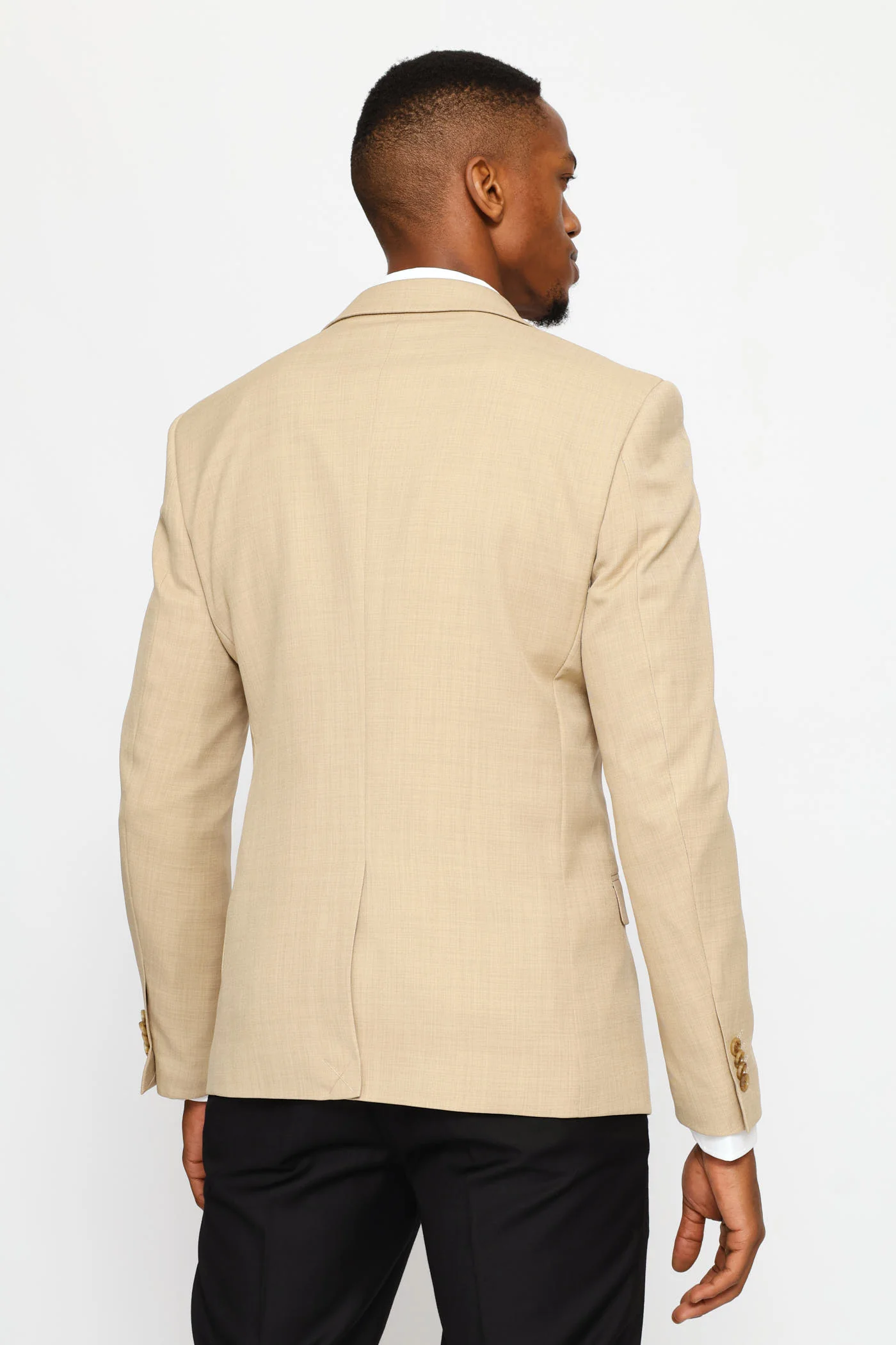 Slim Fit Essential Suit Jacket - Tan - Image 4