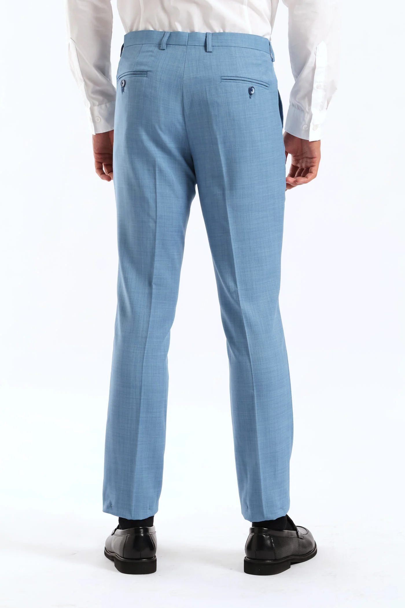 Slim Fit Essential Suit Trouser - Mid Blue - Image 3