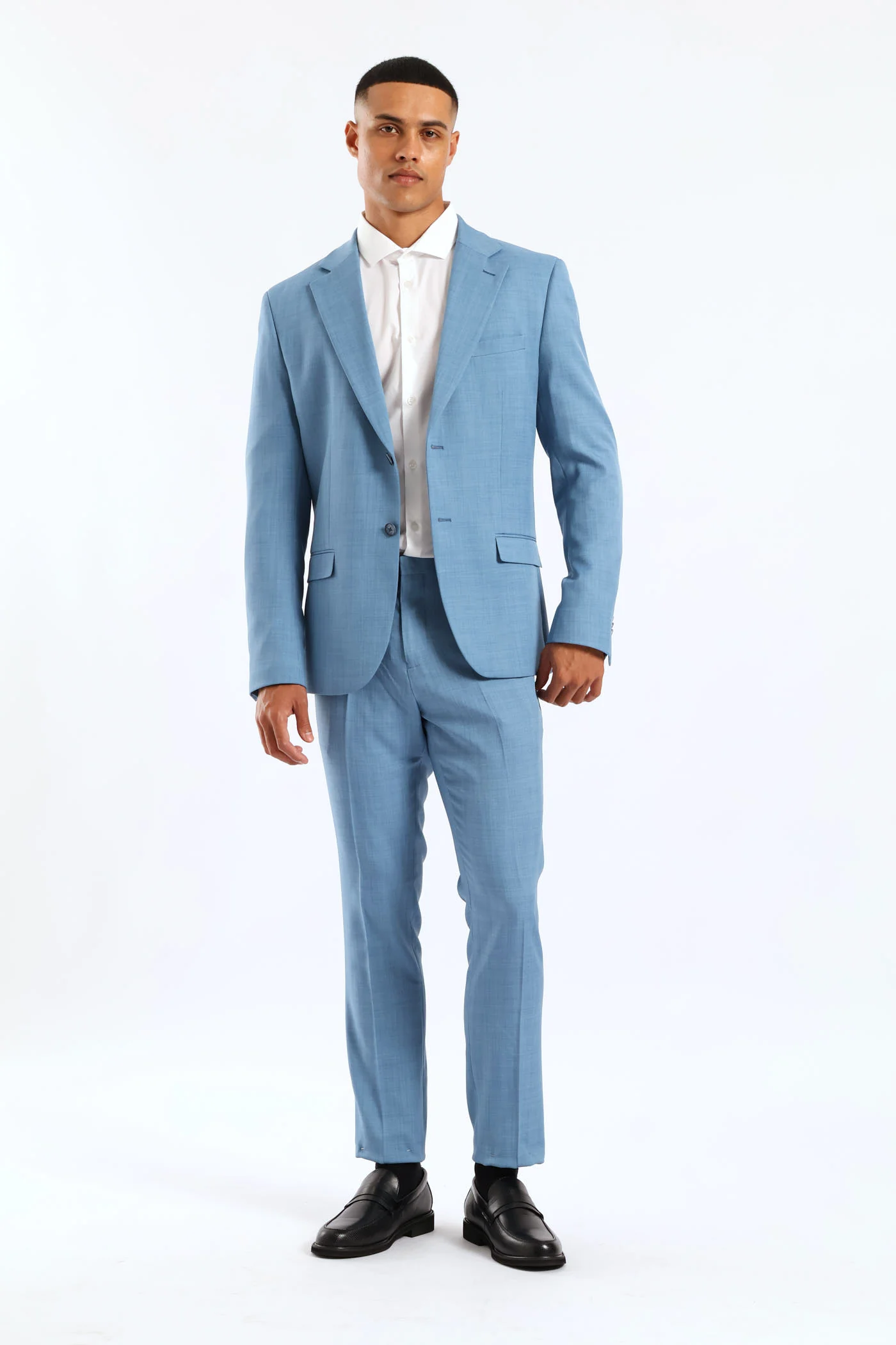 Slim Fit Essential Suit Trouser - Mid Blue - Image 6