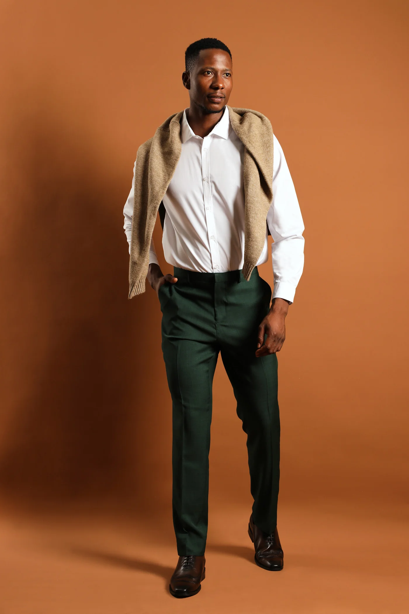 Slim Fit Essential Suit Trouser - Green - Image 9