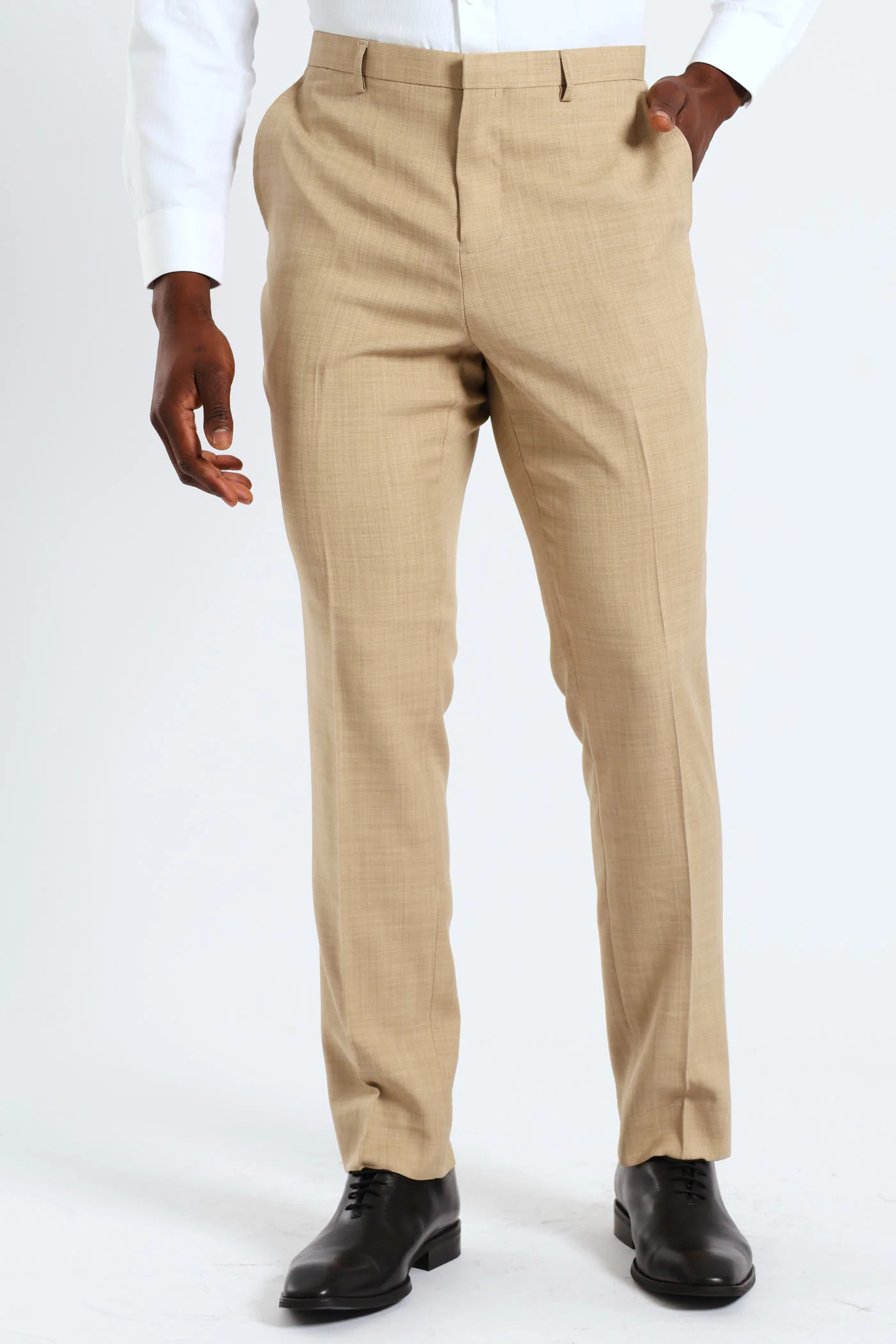Slim Fit Essential Suit Trouser - Tan - Image 5