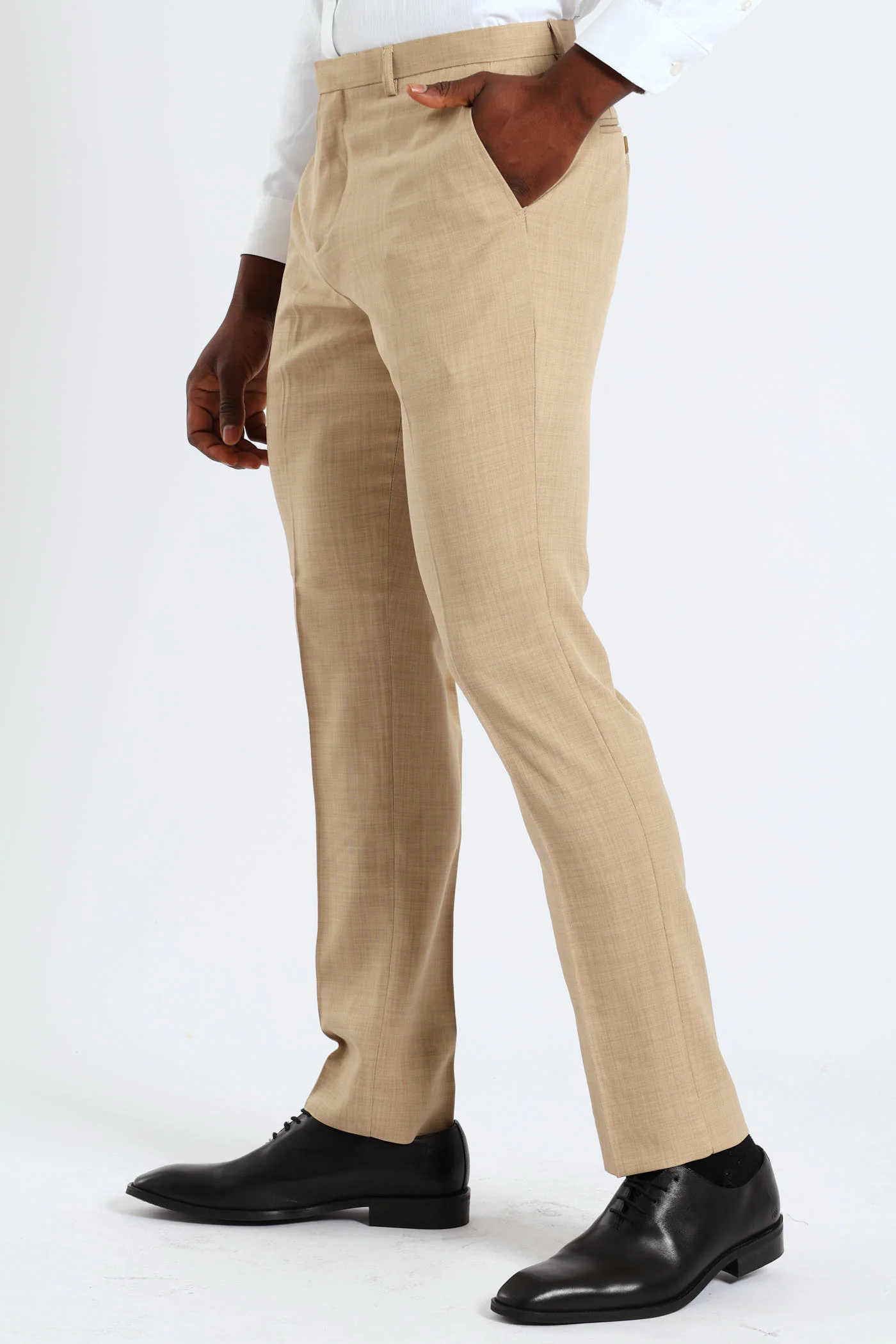 Slim Fit Essential Suit Trouser - Tan - Image 6