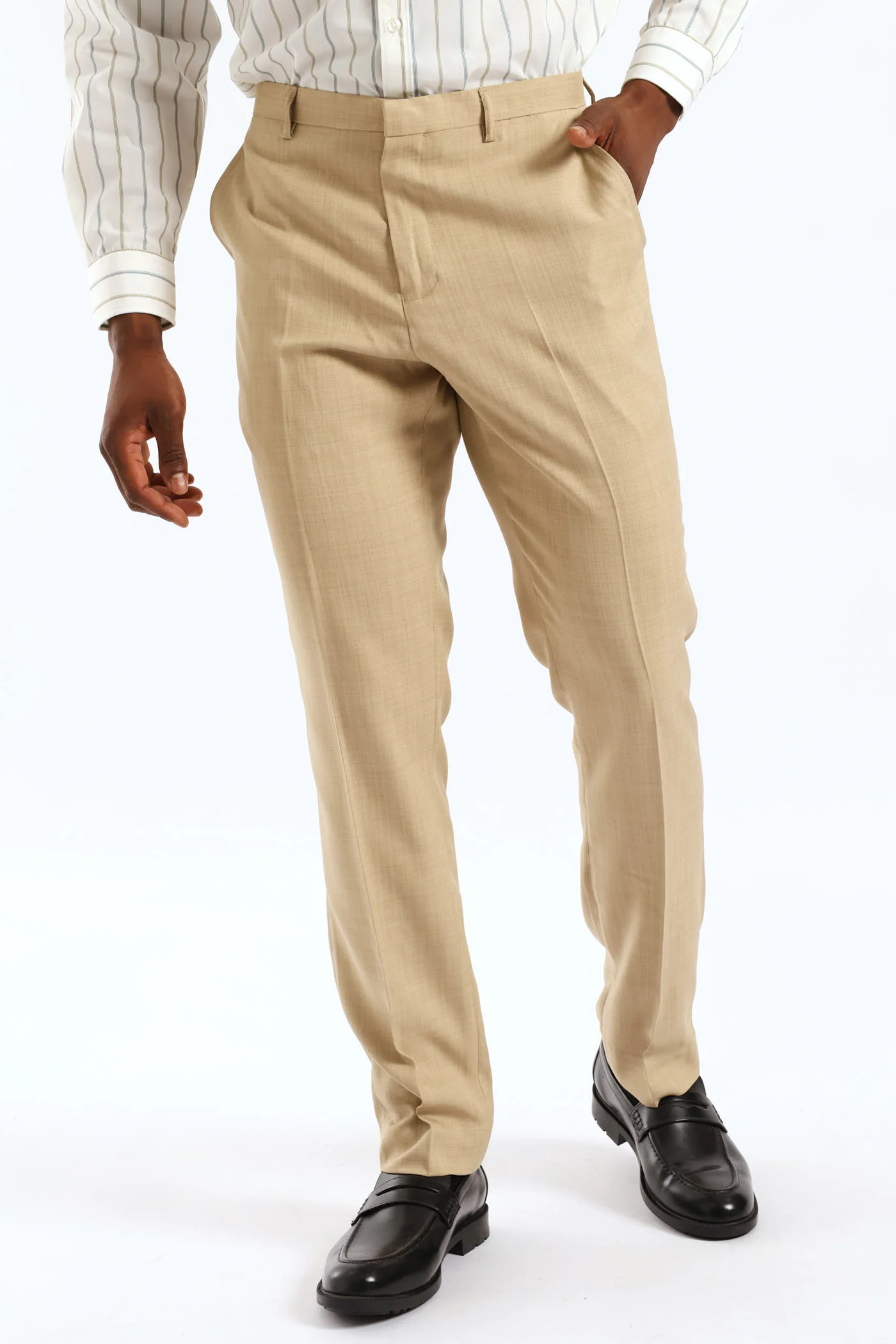 Slim Fit Essential Suit Trouser - Tan - Image 3
