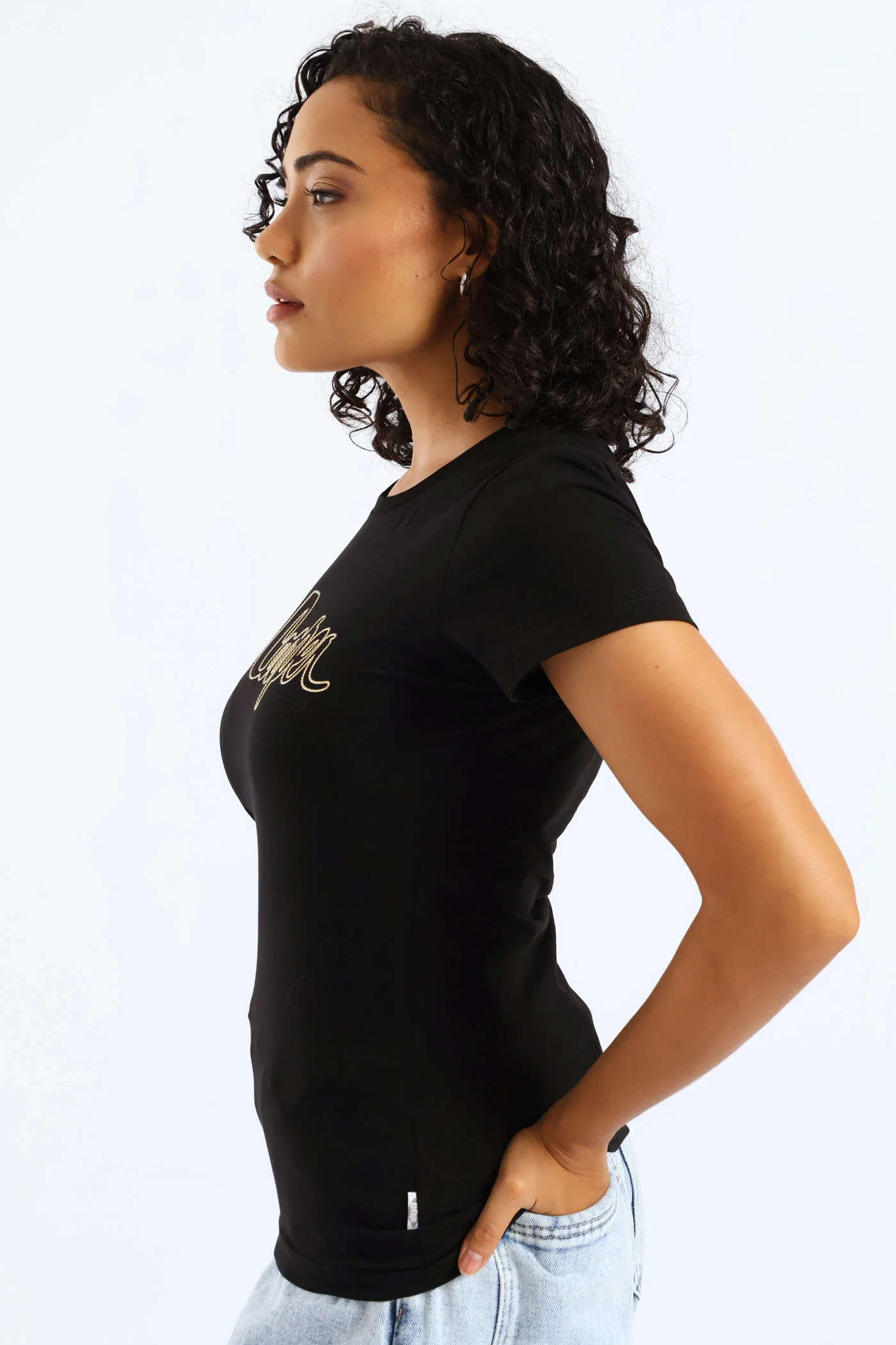Slim Fit T-Shirt - Black - Image 3
