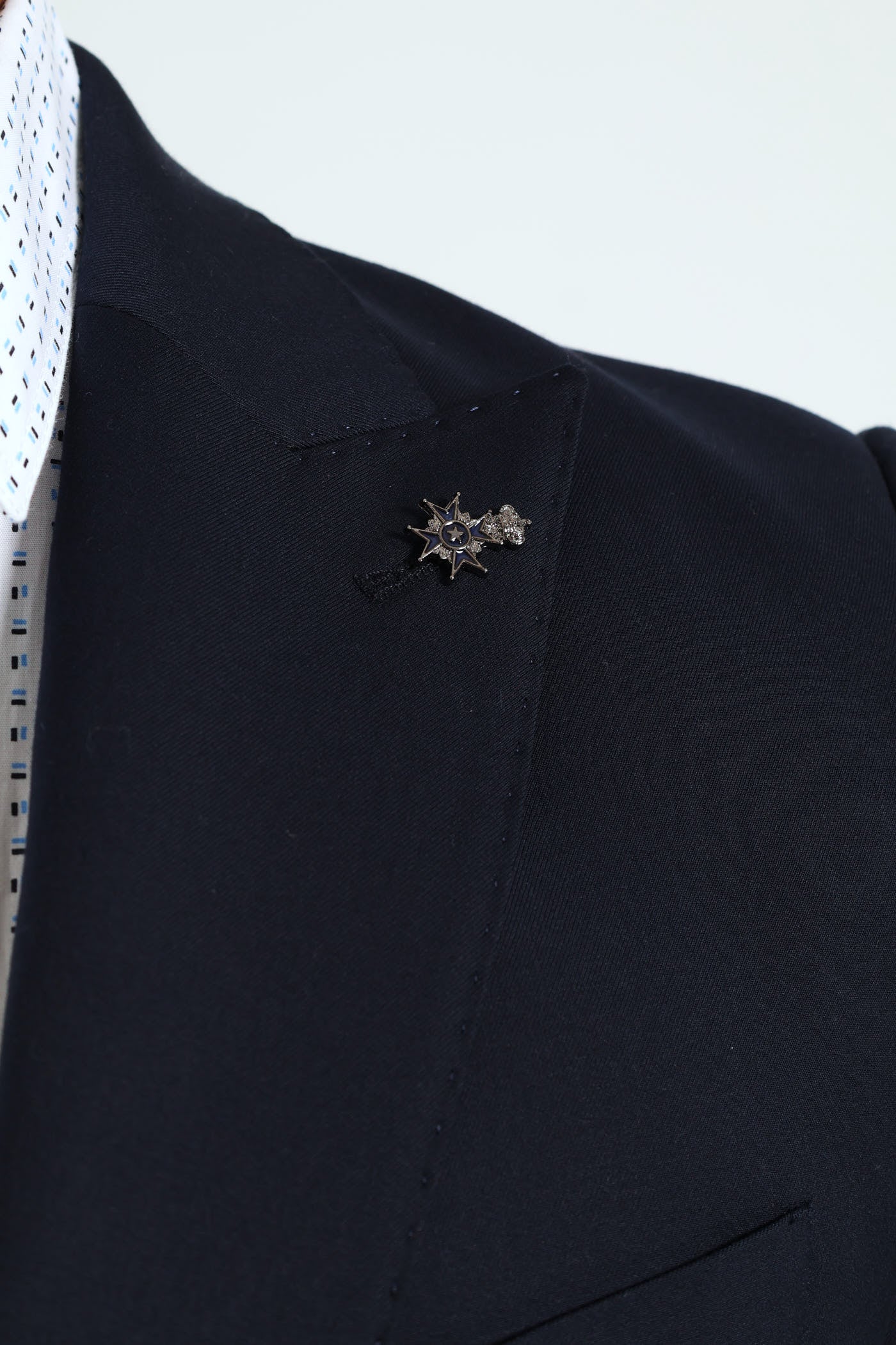 Slim Fit Viscose Blend Jacket - Navy - Image 5