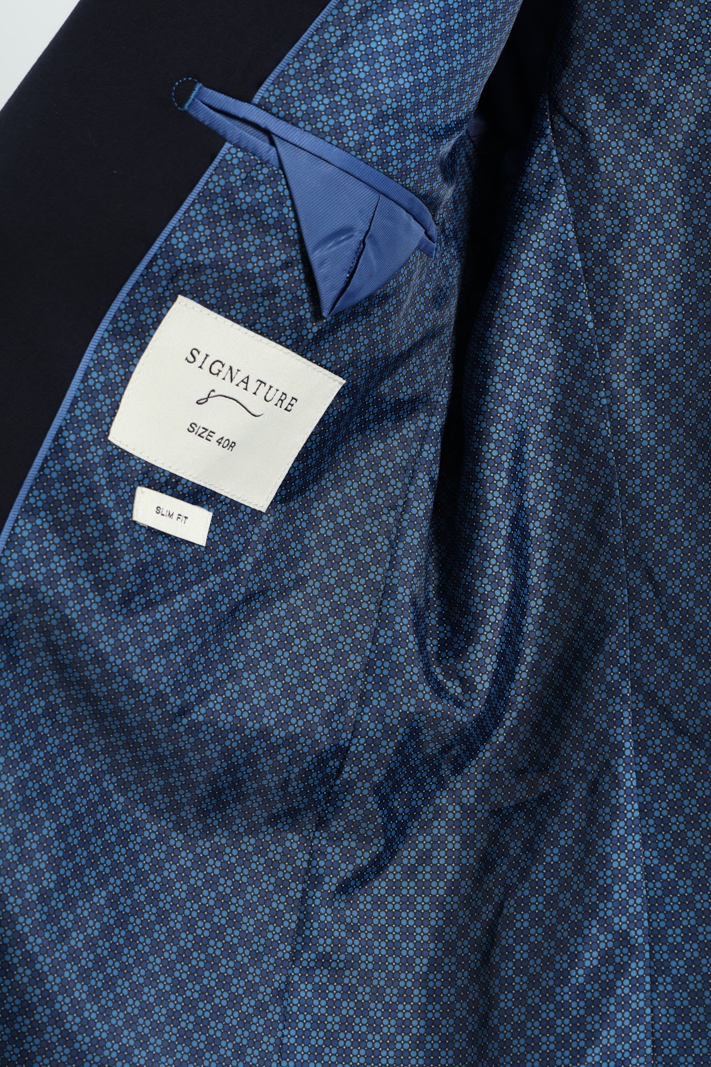 Slim Fit Viscose Blend Jacket - Navy - Image 7