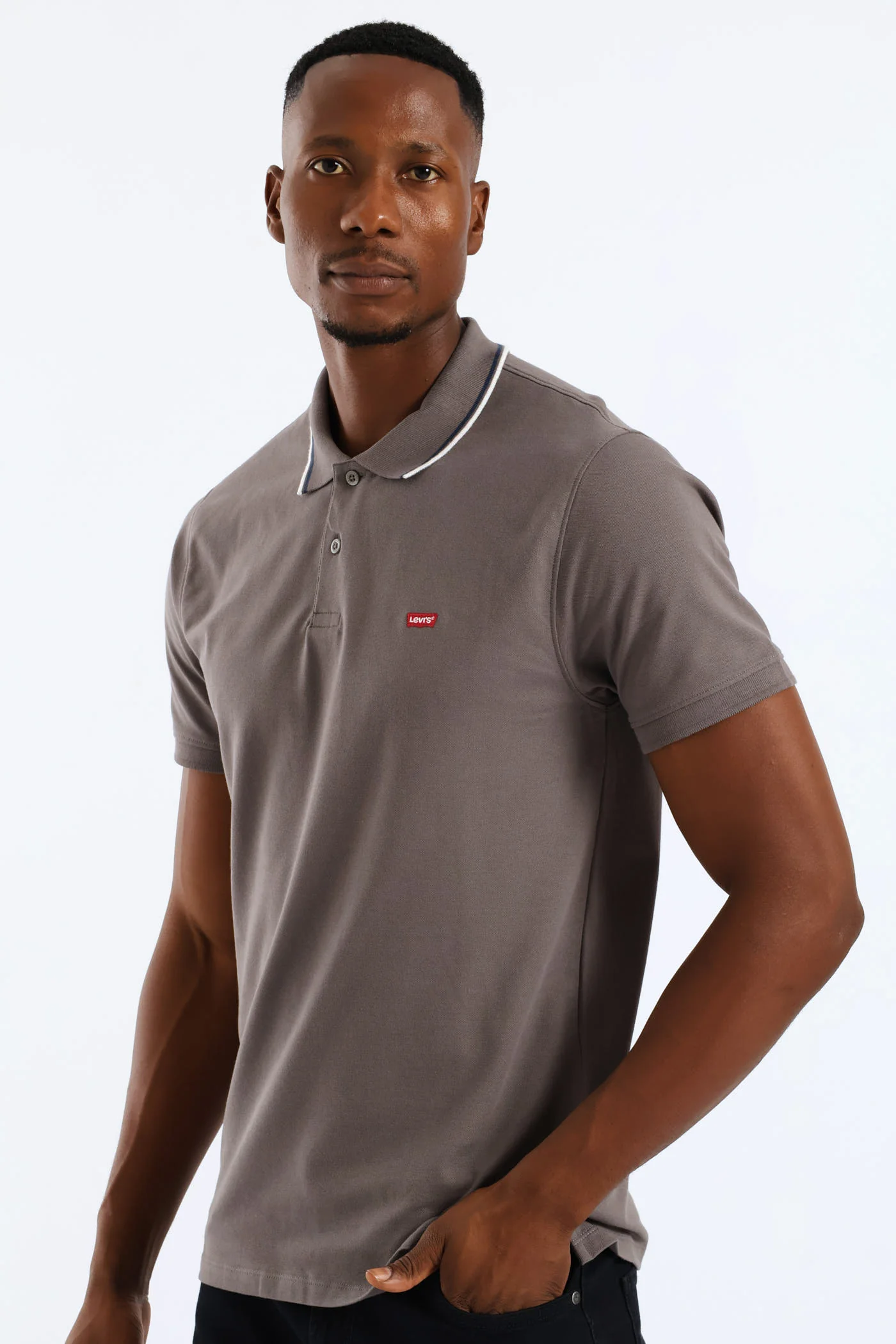 Slim Housemark Polo Golfer - Grey - Image 3