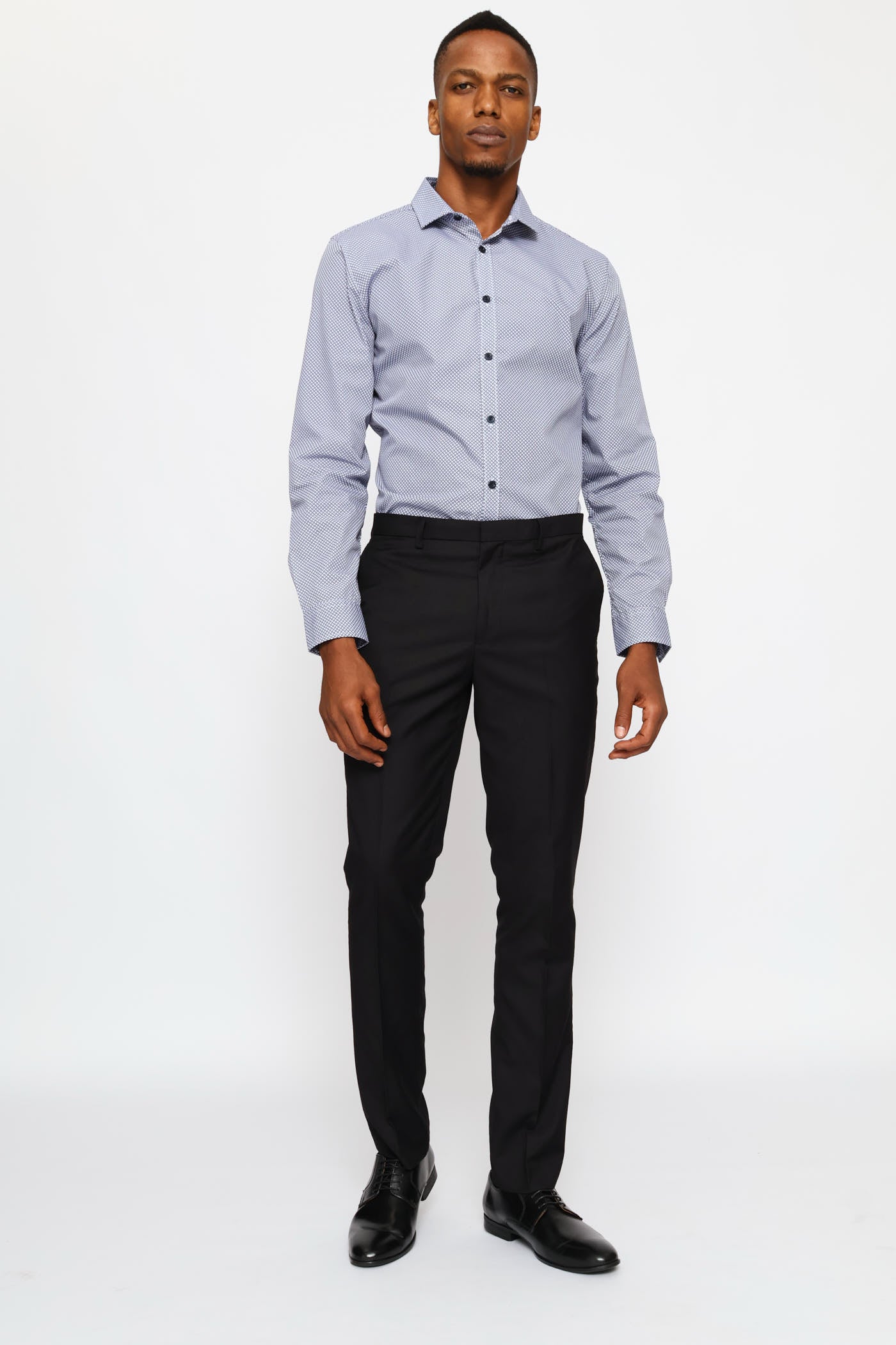 Slim Long Sleeve Mosaic Printed Shirt - Multi - Image 6