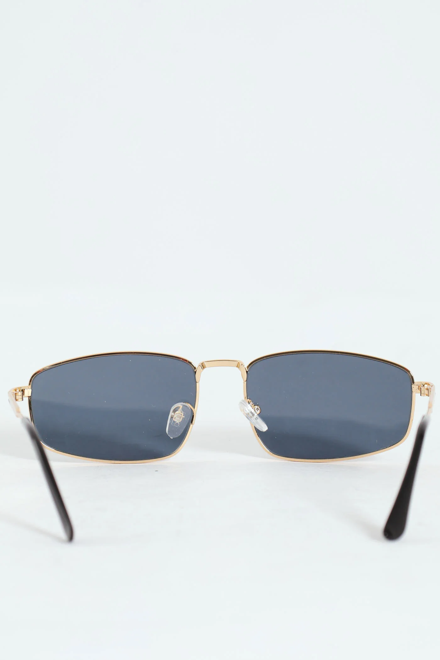 Slim Metal Frame Sunglasses - Gold - Image 3