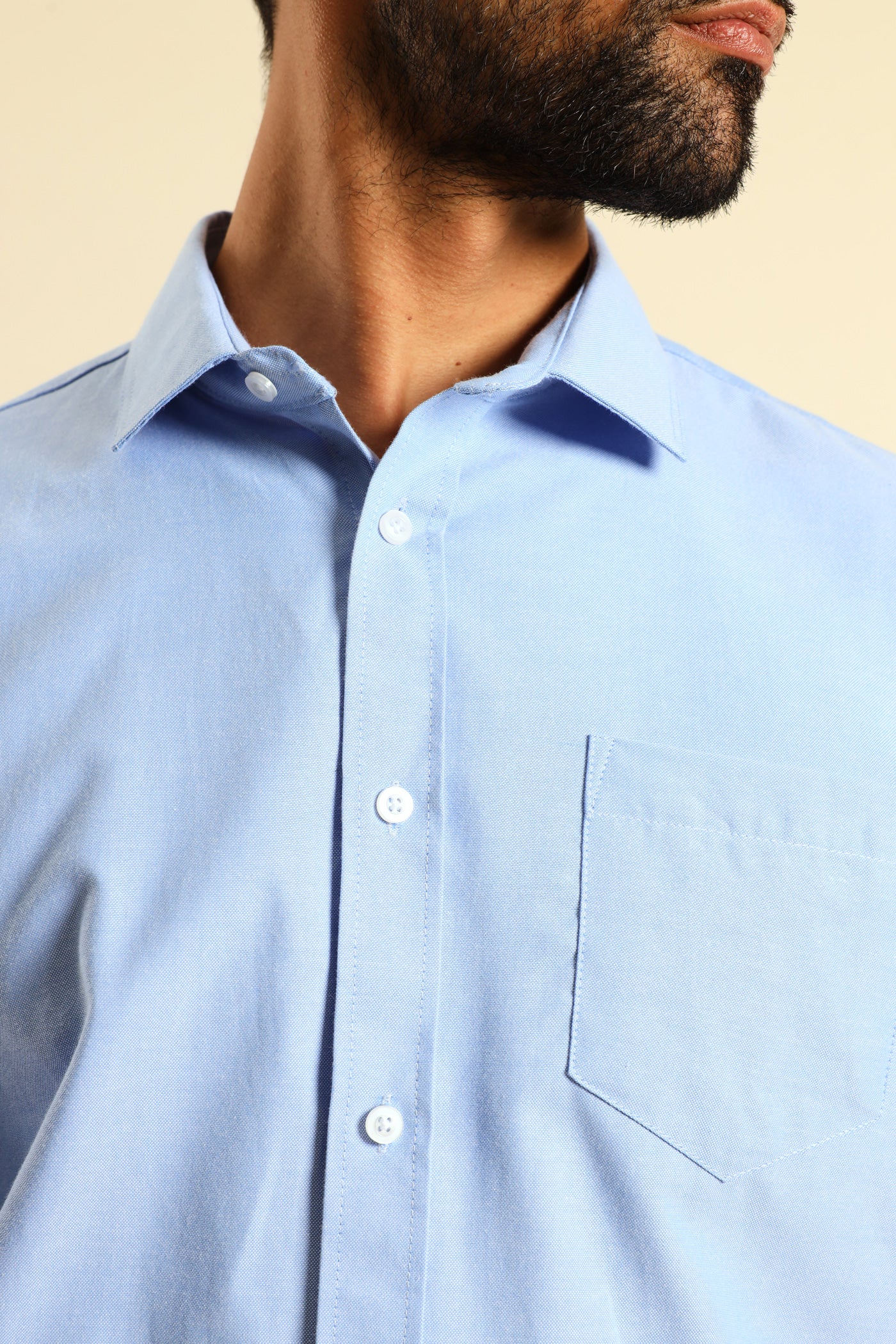 Slim Oxford Shirt - Light Blue - Image 3