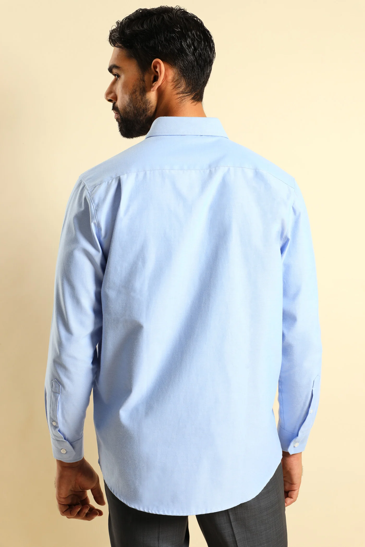 Slim Oxford Shirt - Light Blue - Image 6