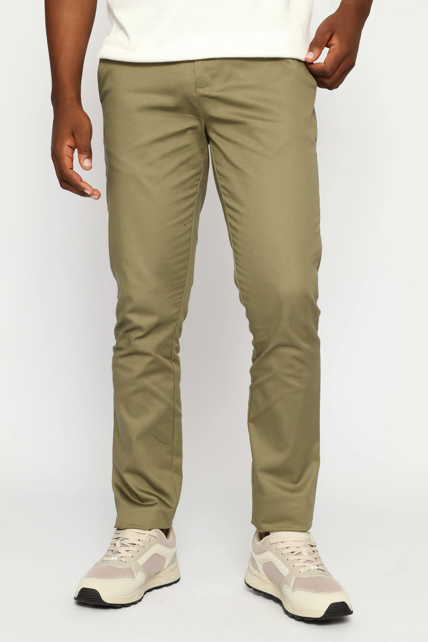 Slim Smart Chino - Olive - Image 3