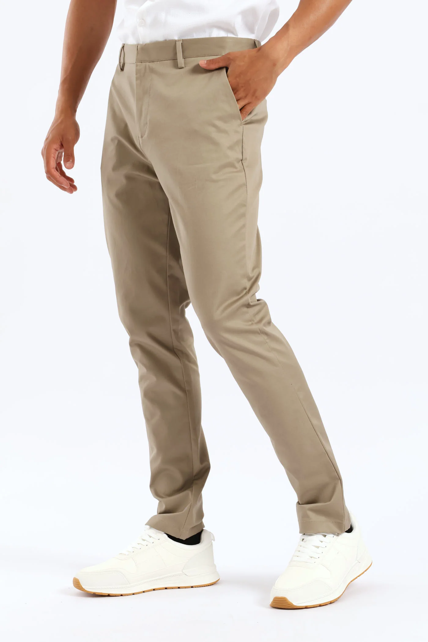 Slim Smart Chino Trouser - Camel - Image 2