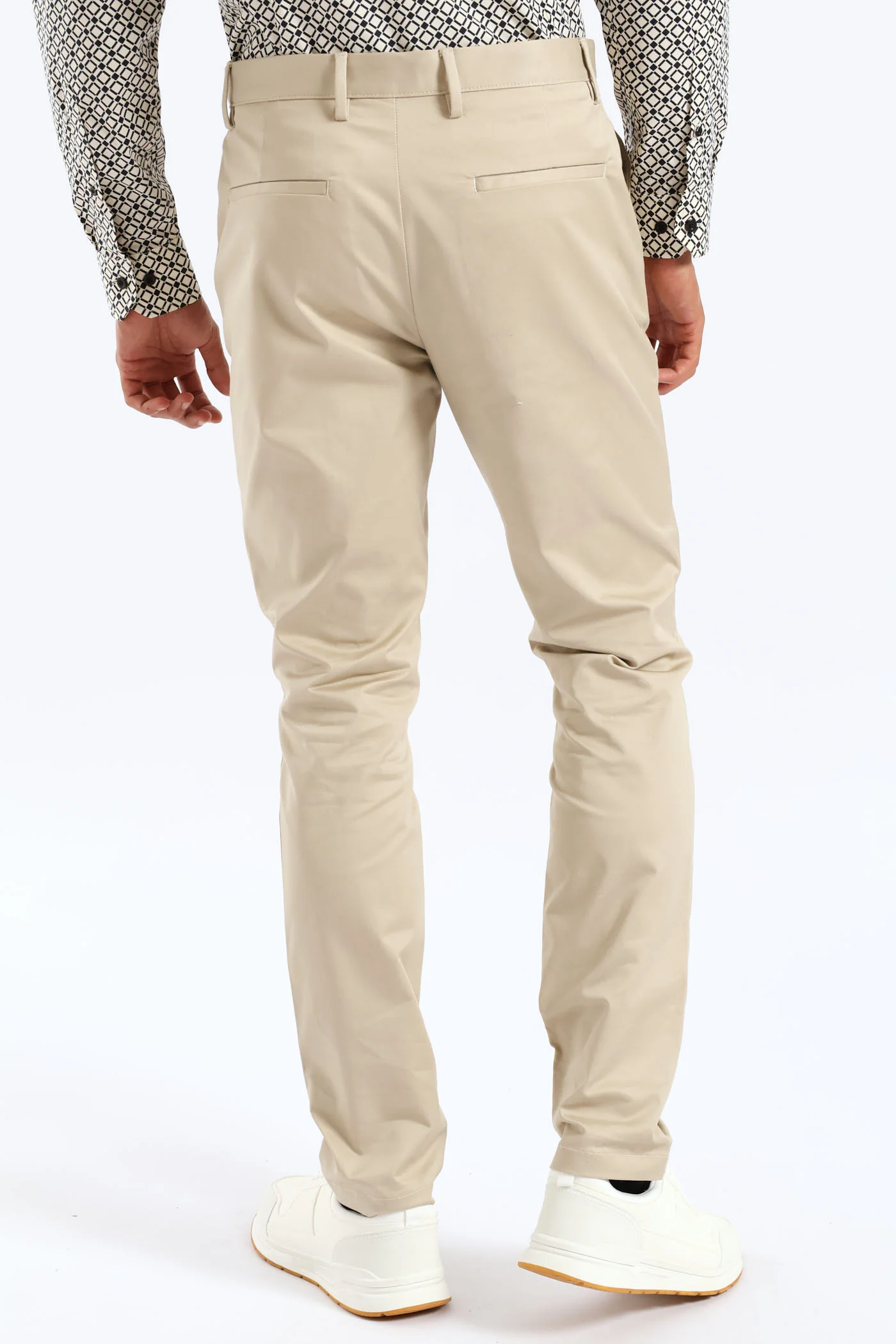 Slim Smart Chino Trouser - Stone - Image 3