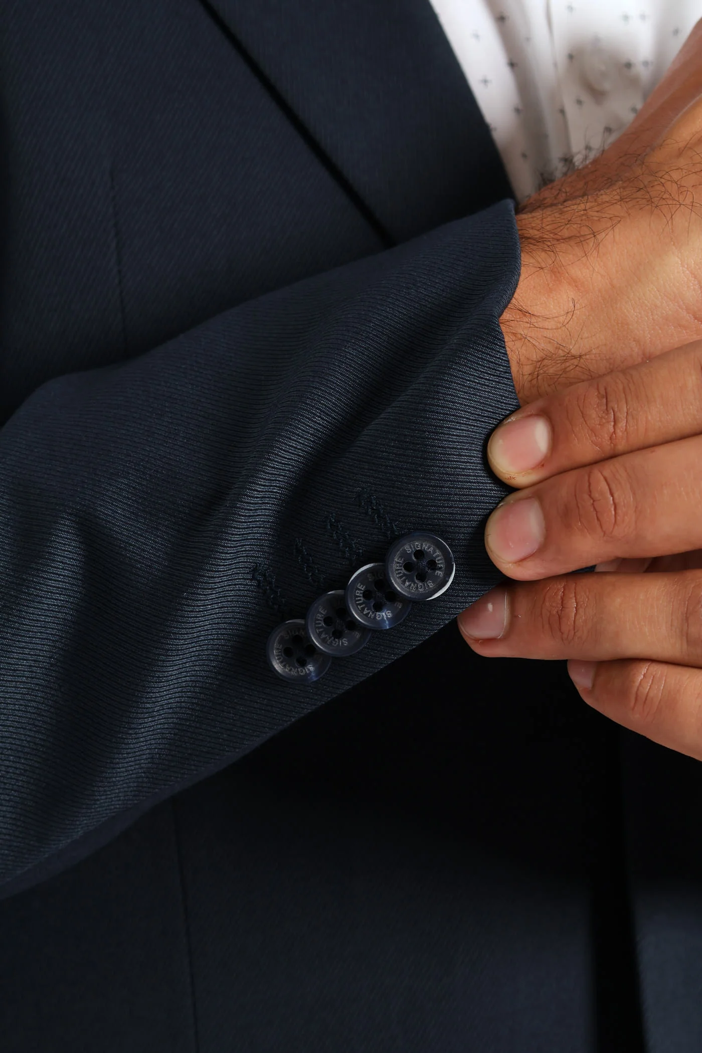 Slim Twill Suit Jacket - Petrol - Image 6