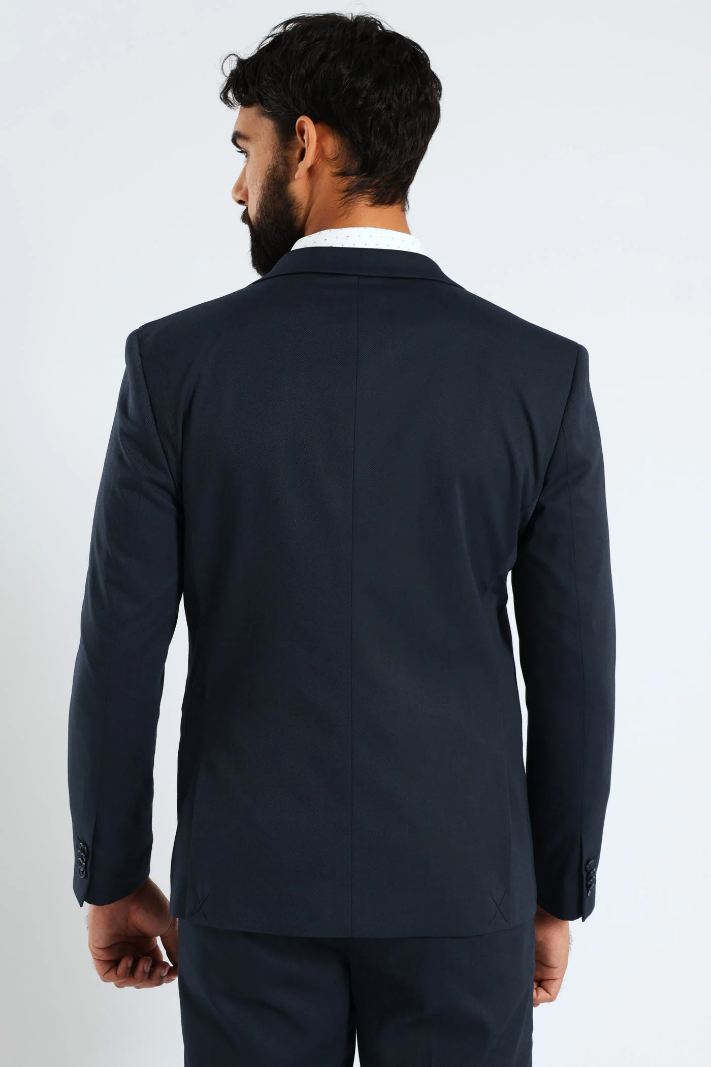 Slim Twill Suit Jacket - Petrol - Image 7