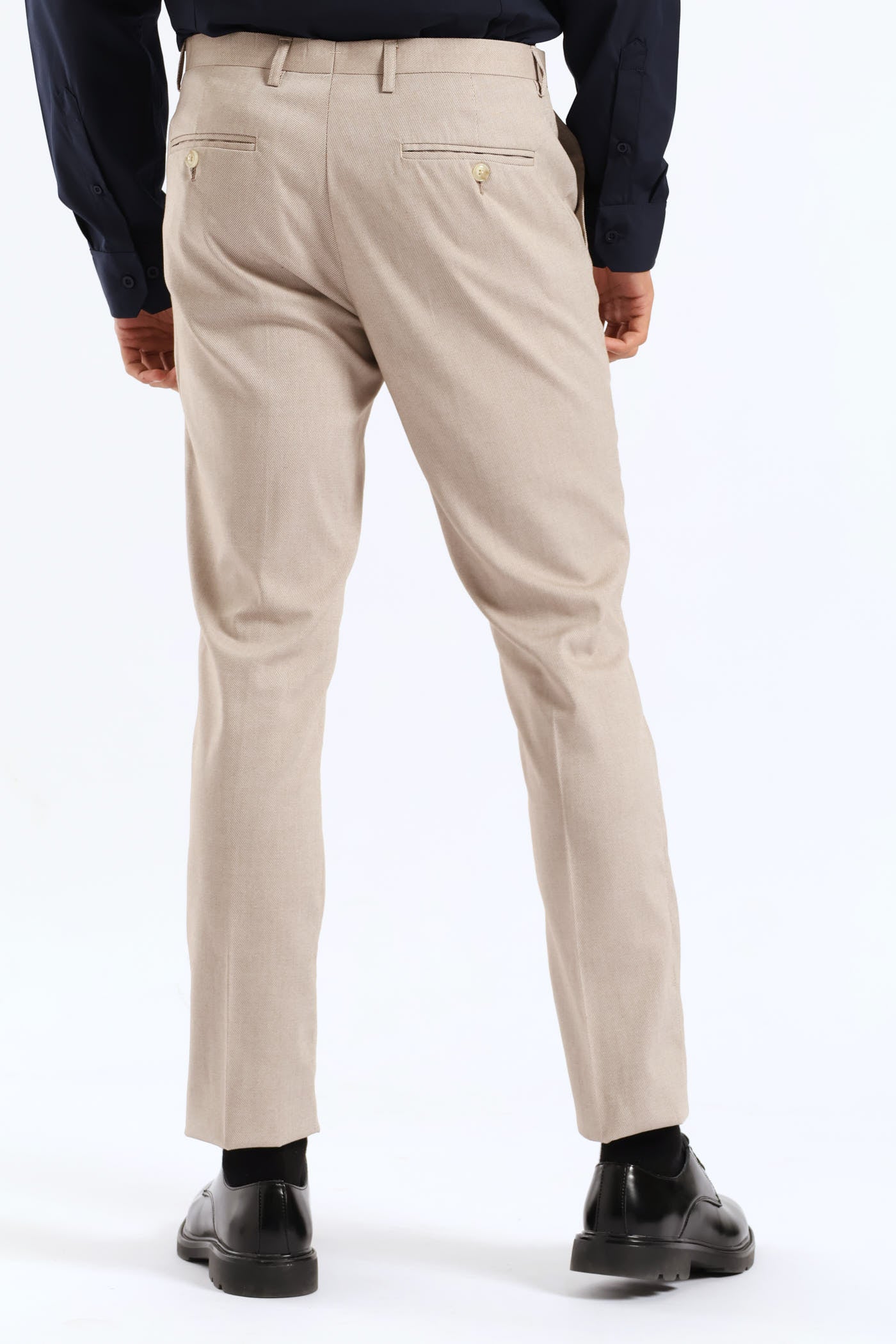 Slim Twill Suit Trouser - Natural - Image 4
