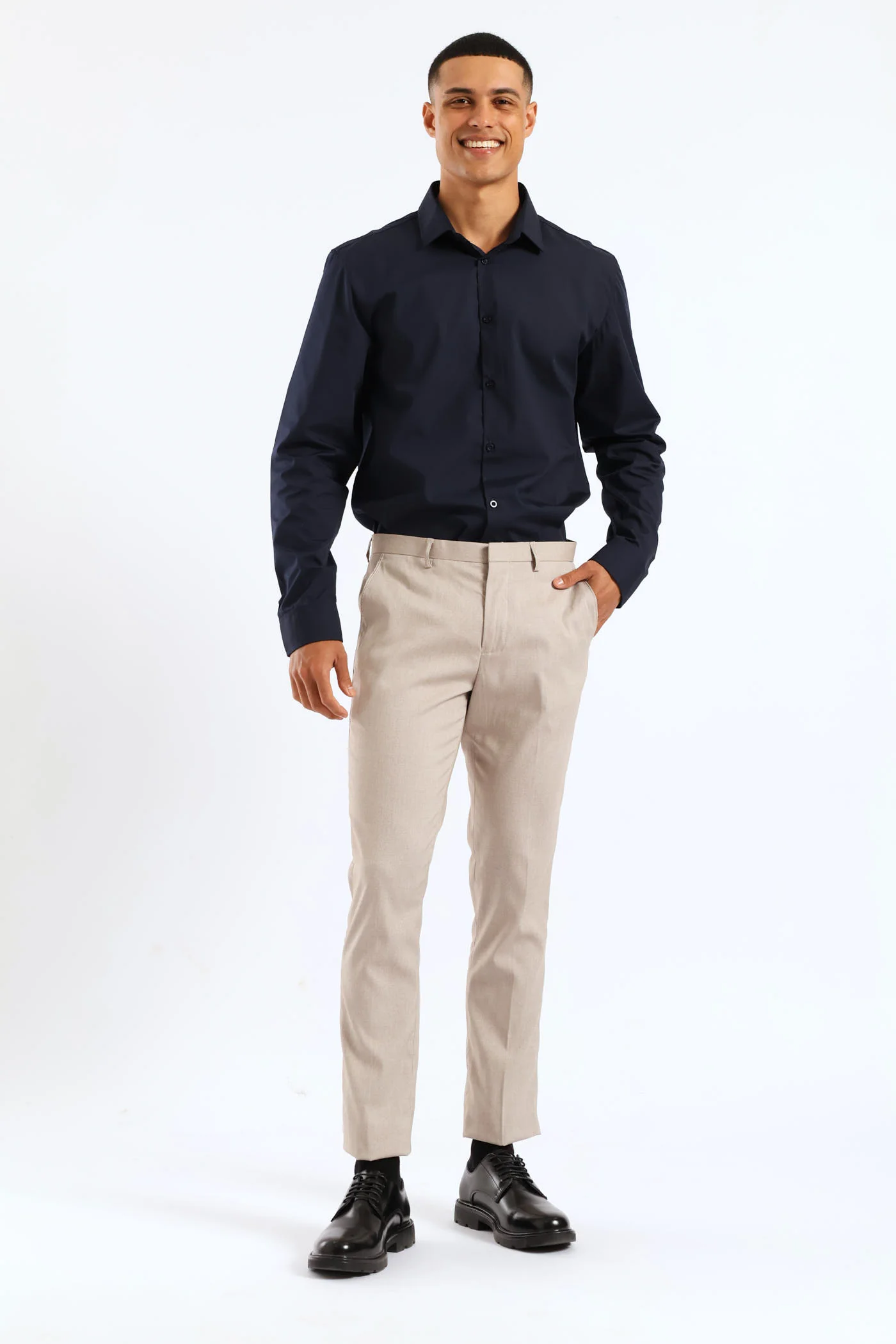 Slim Twill Suit Trouser - Natural - Image 5
