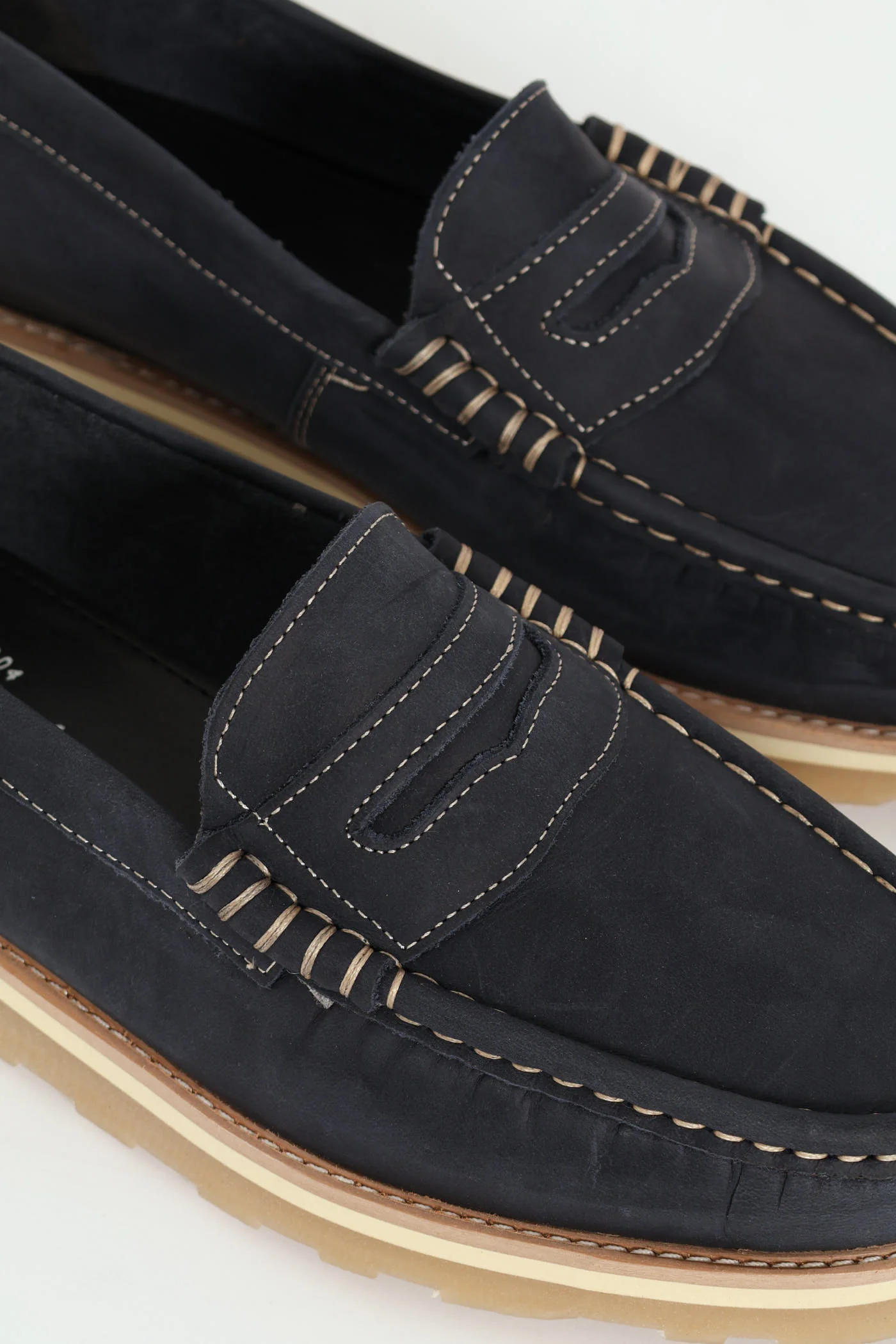 Slip On Penny Moccasin Loafer - Navy - Image 2