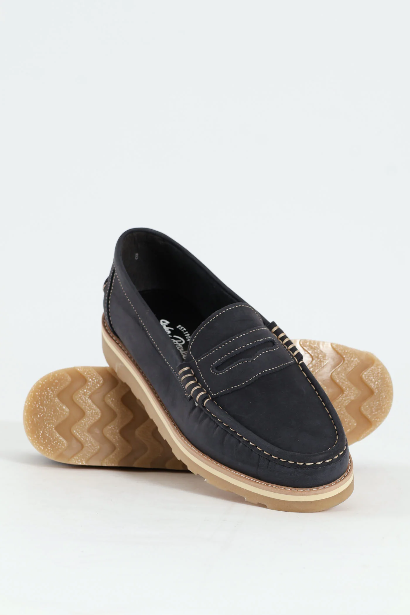Slip On Penny Moccasin Loafer - Navy - Image 6