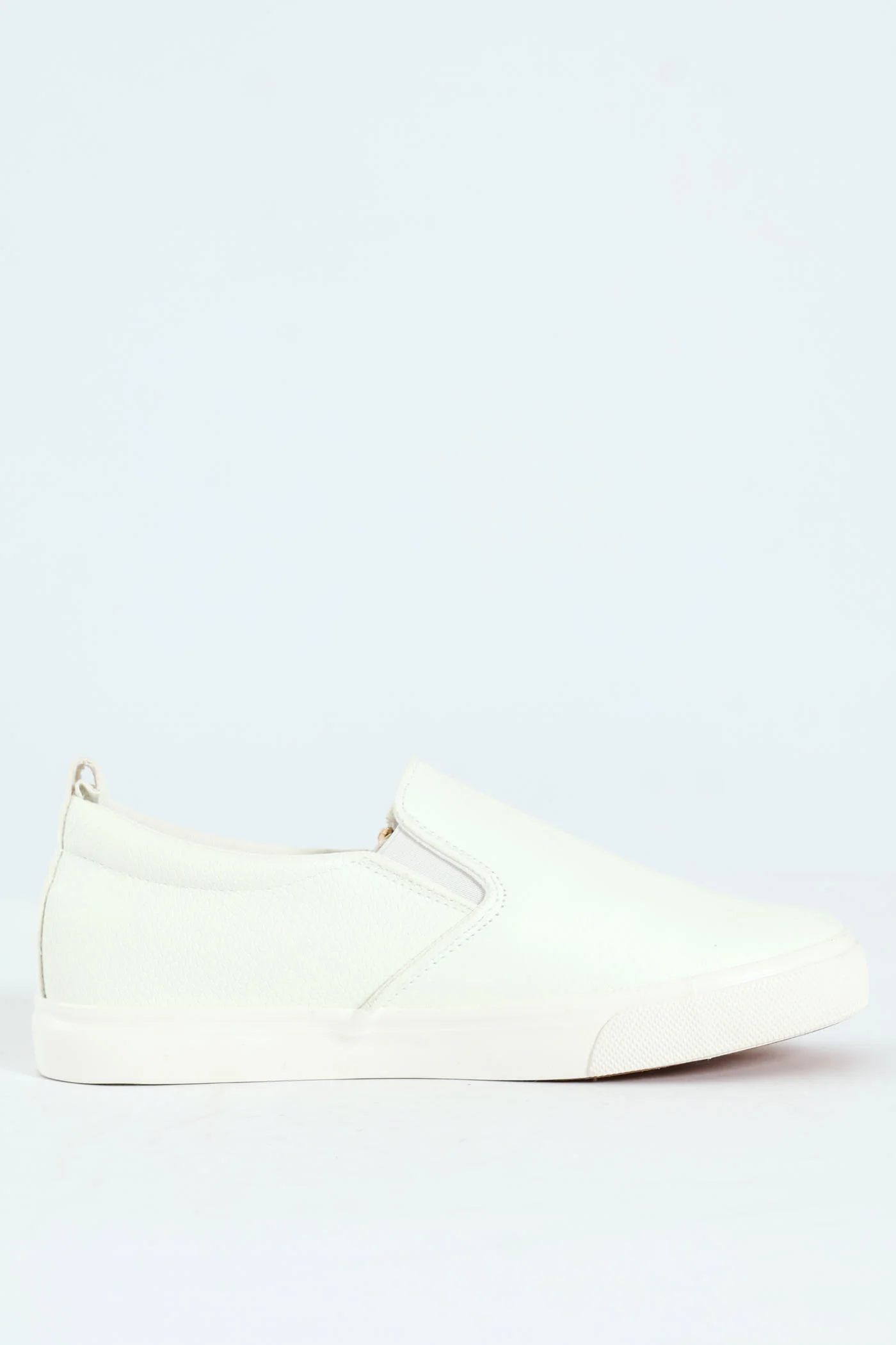 Slip On Platform Sneaker With Zip - Off White - Image 4