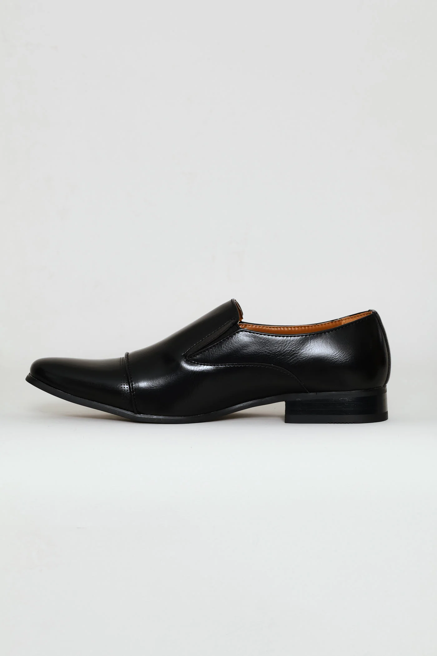Slip On Smart Shoe With Toe Cap - Black - Image 4