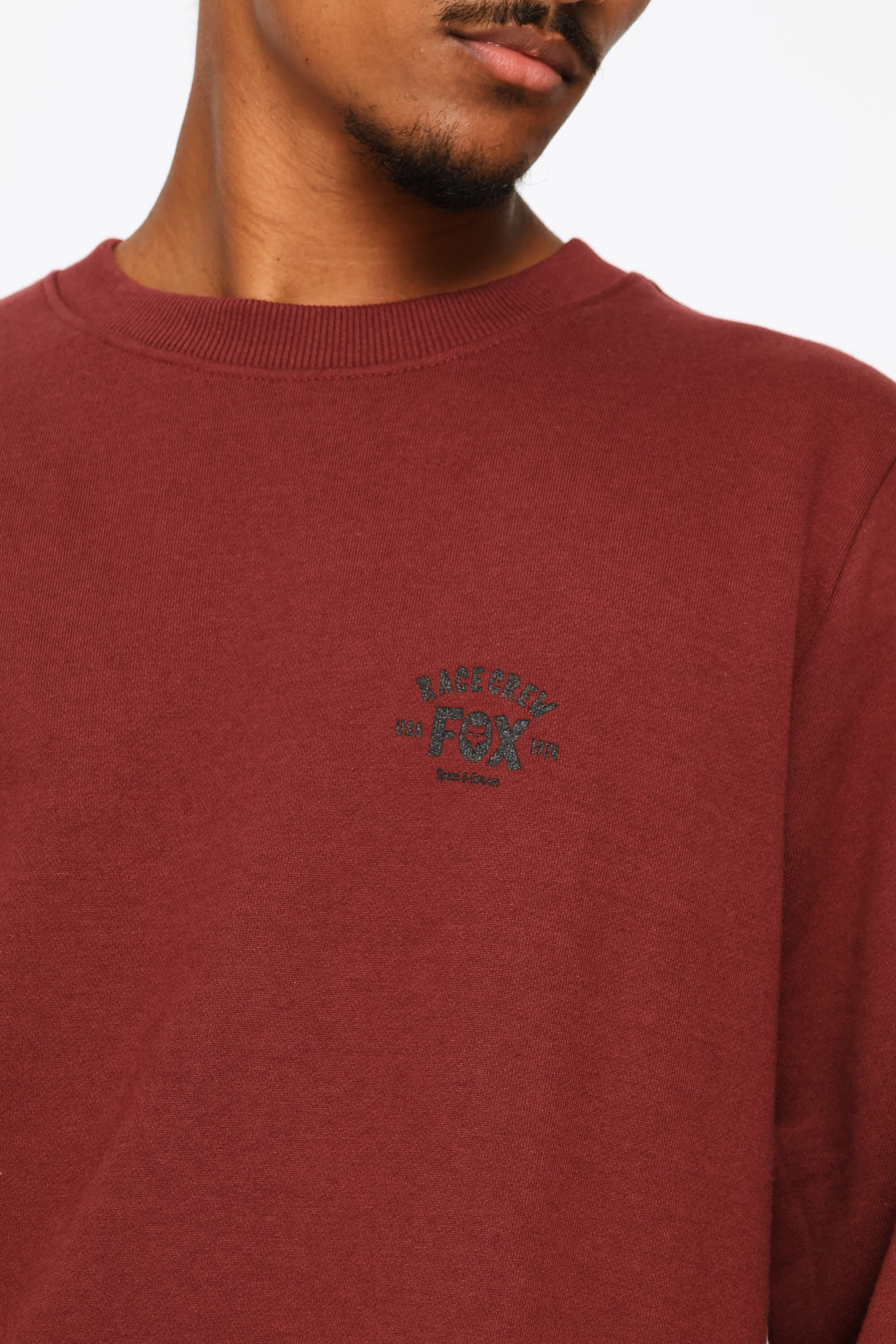 Slogan Crew Top - Burgundy - Image 4