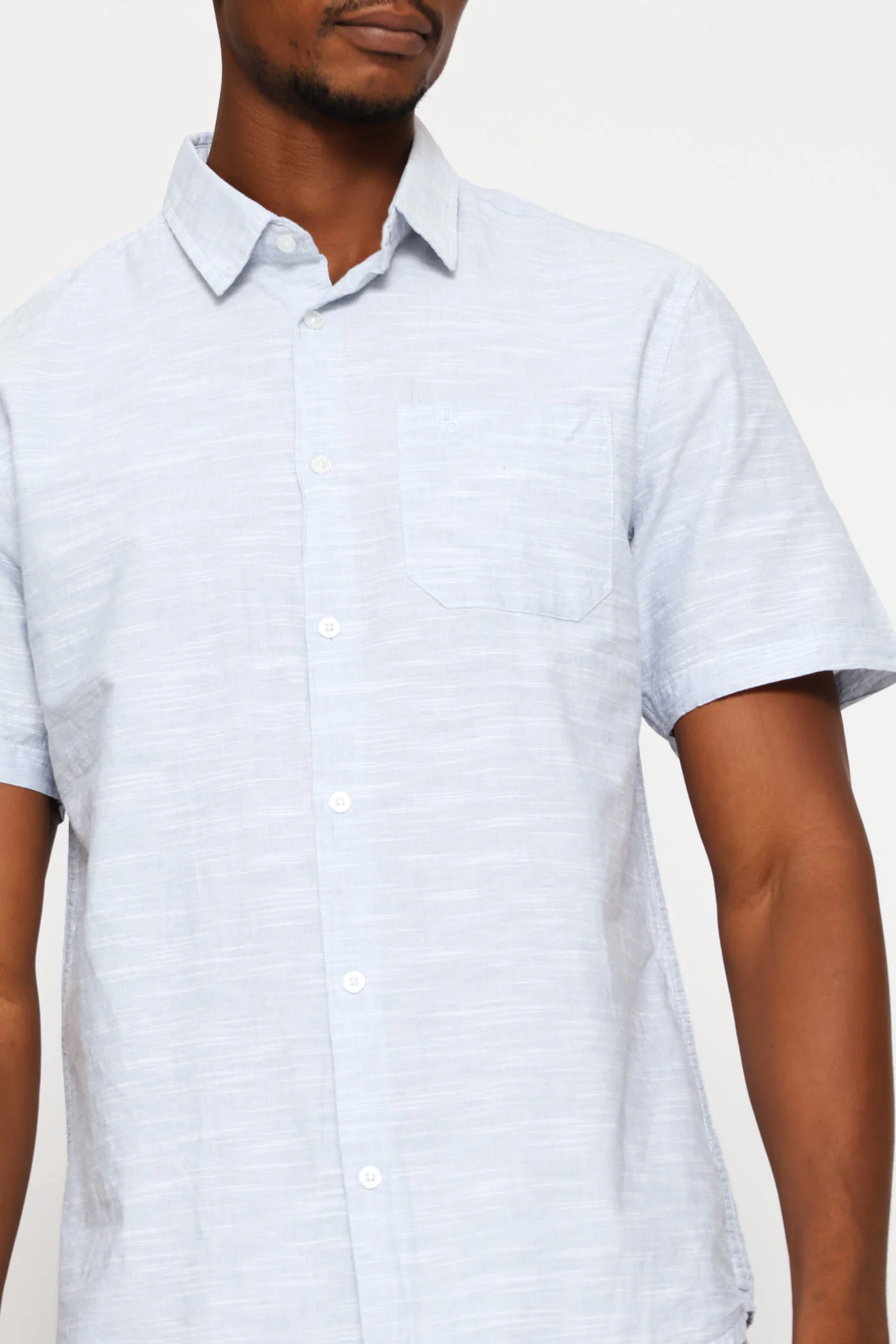 Slub Regular Shirt - Light Blue - Image 2