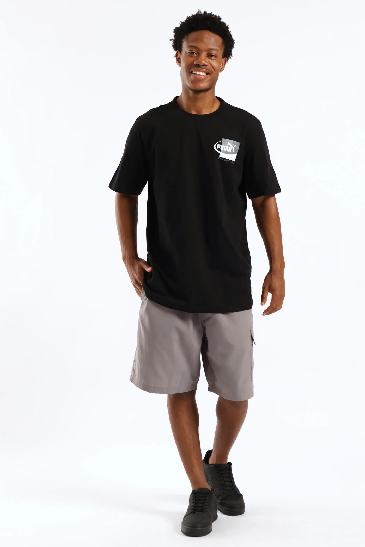 Small Box Graphic Tee - Black - Image 3