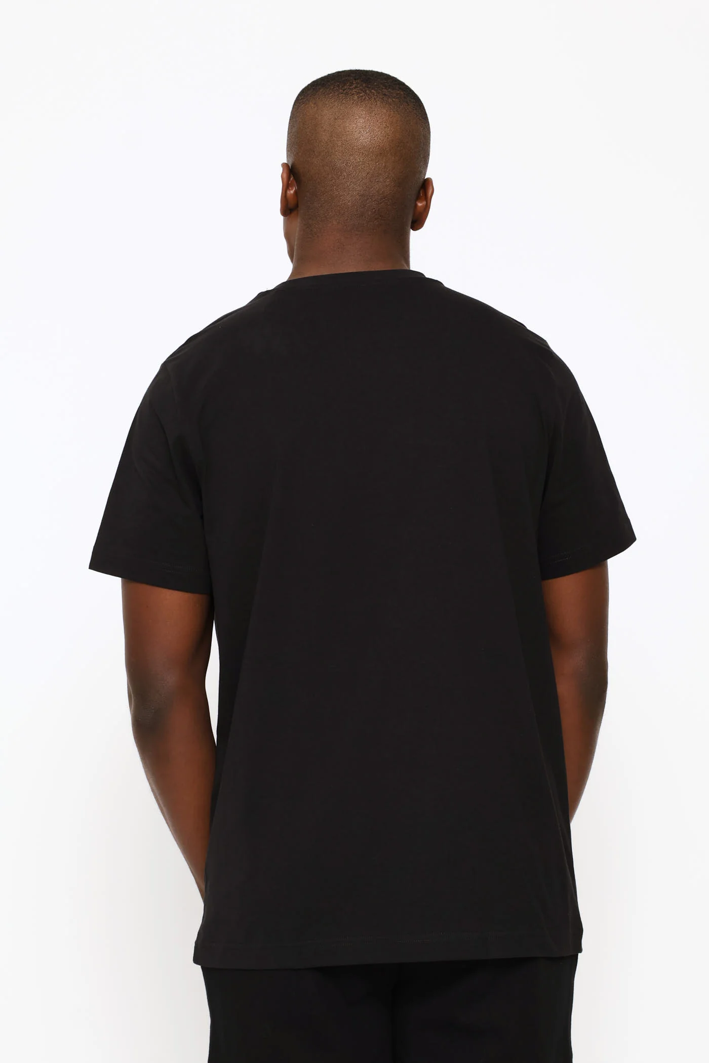 Small Centered Logo Tee - Black - Image 4