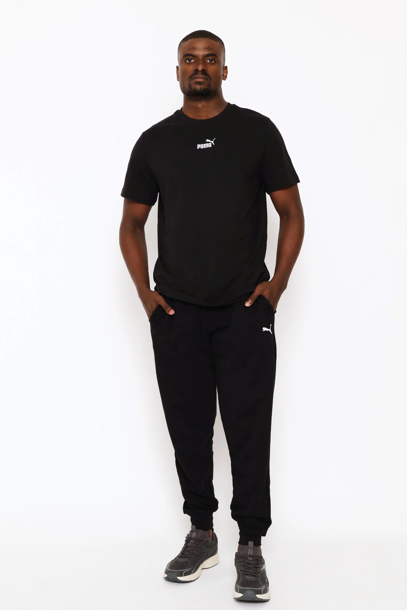 Small Centered Logo Tee - Black - Image 5