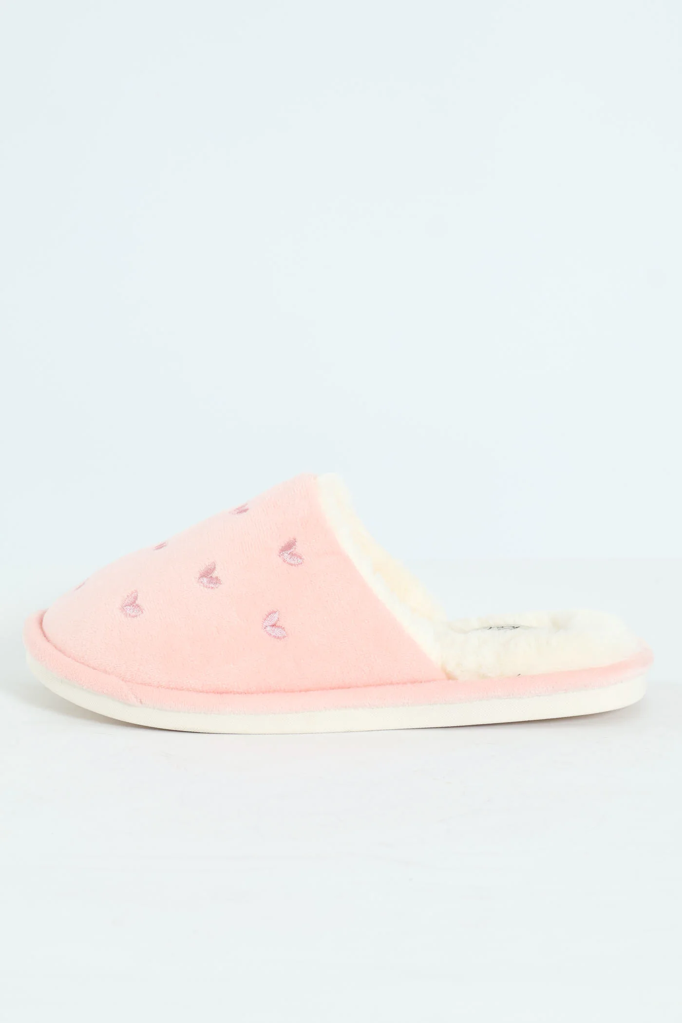 Small Embroidered Hearts Slipper - Blush - Image 3