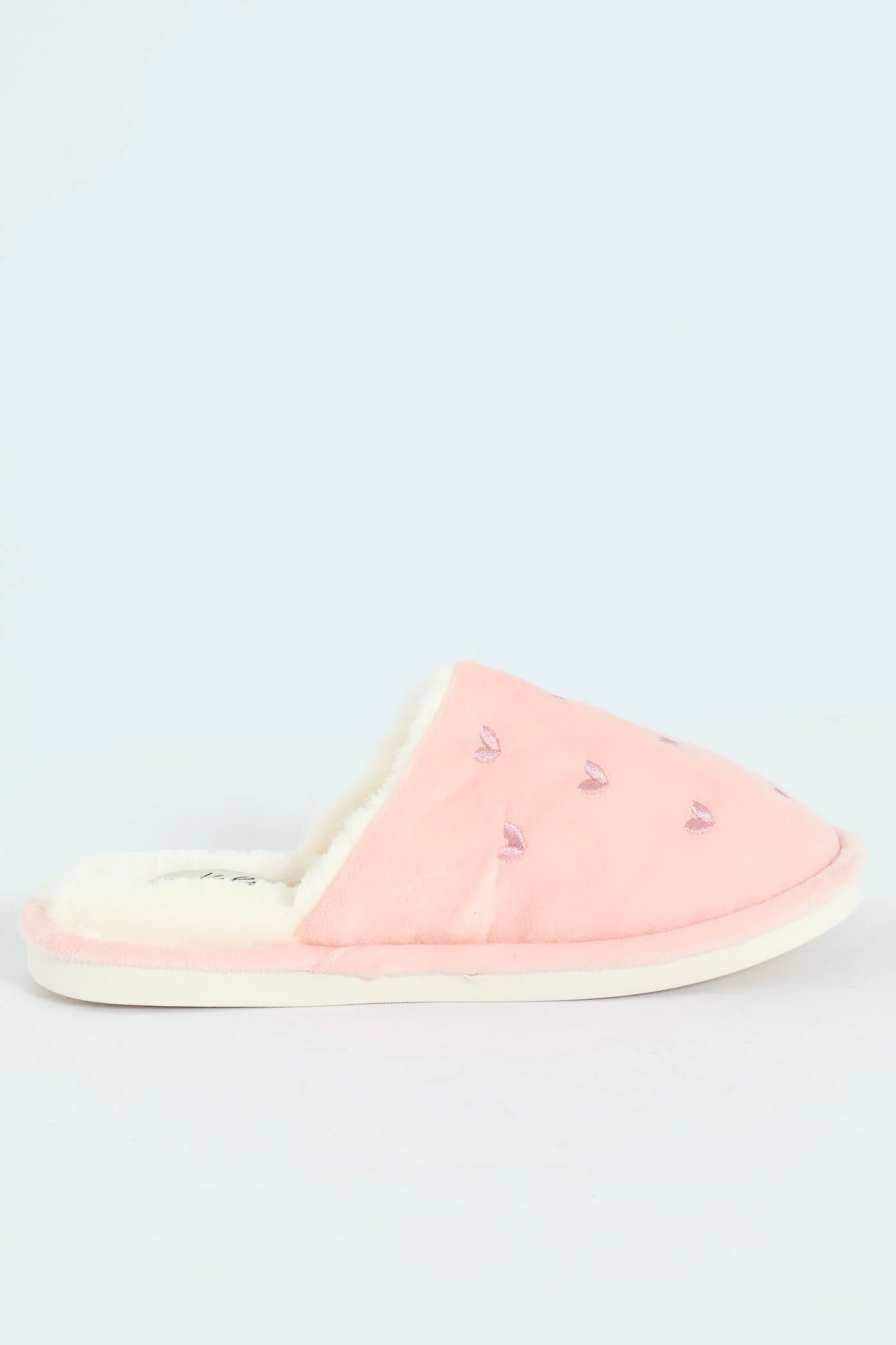 Small Embroidered Hearts Slipper - Blush - Image 4