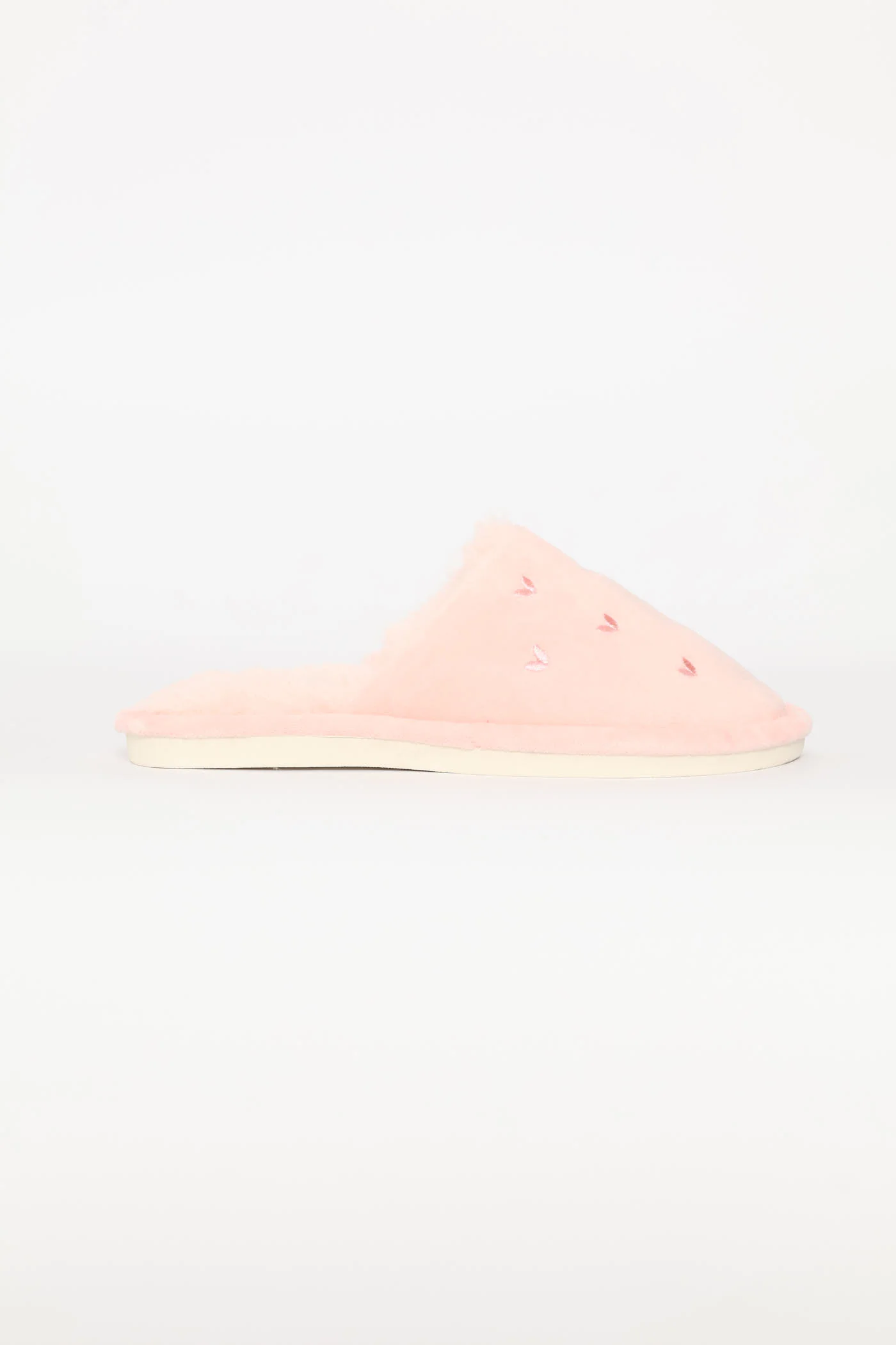 Small Embroidered Hearts Slipper - Pink - Image 3