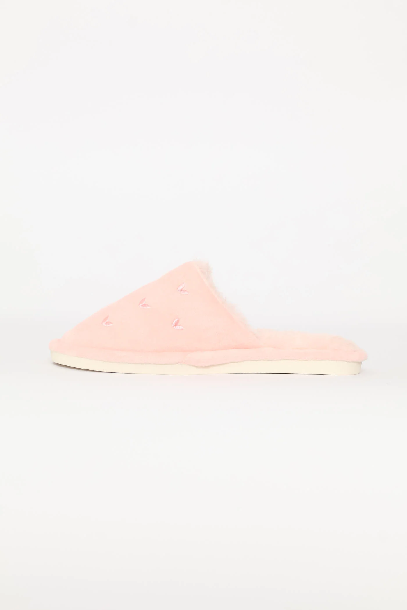 Small Embroidered Hearts Slipper - Pink - Image 4