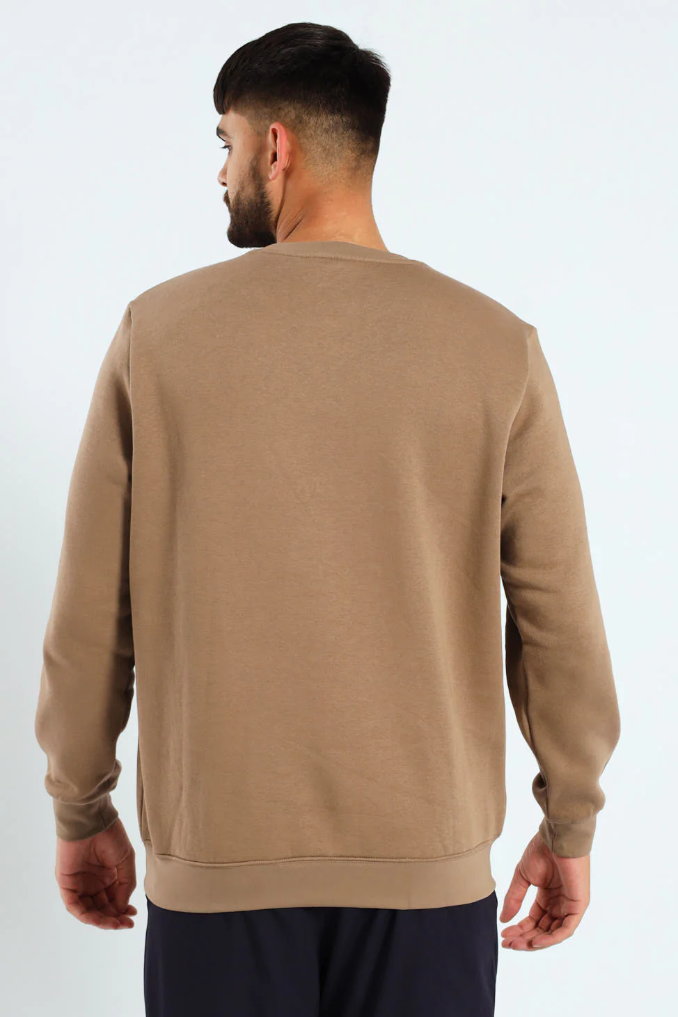 Small Logo Fleece Crew Top - Taupe - Image 3