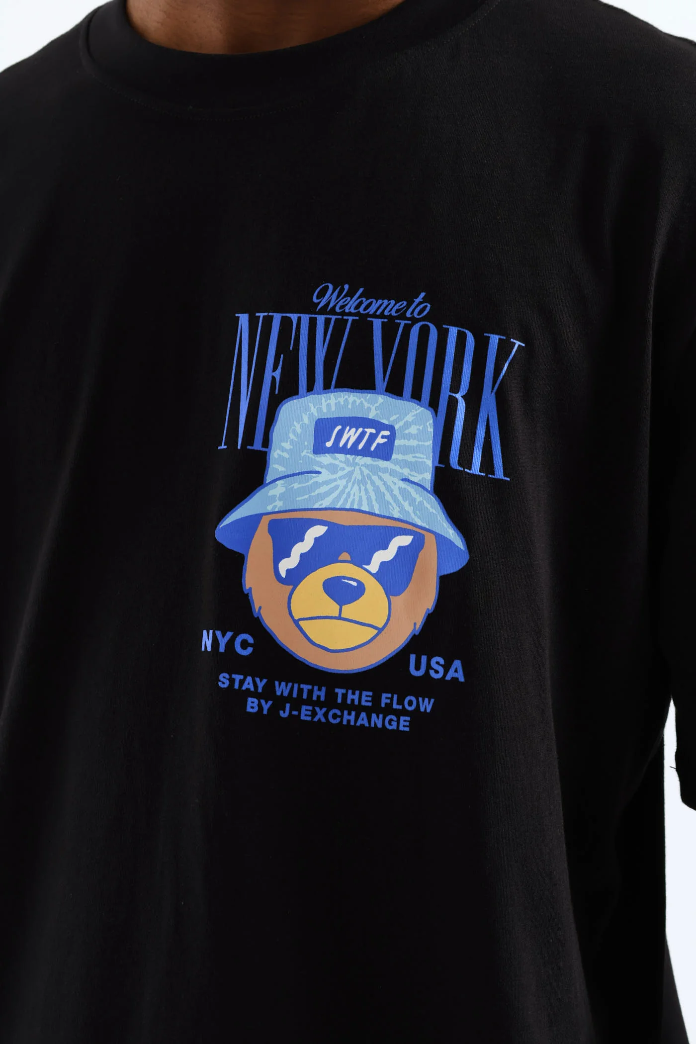 Small NY Teddy Tee - Black - Image 2