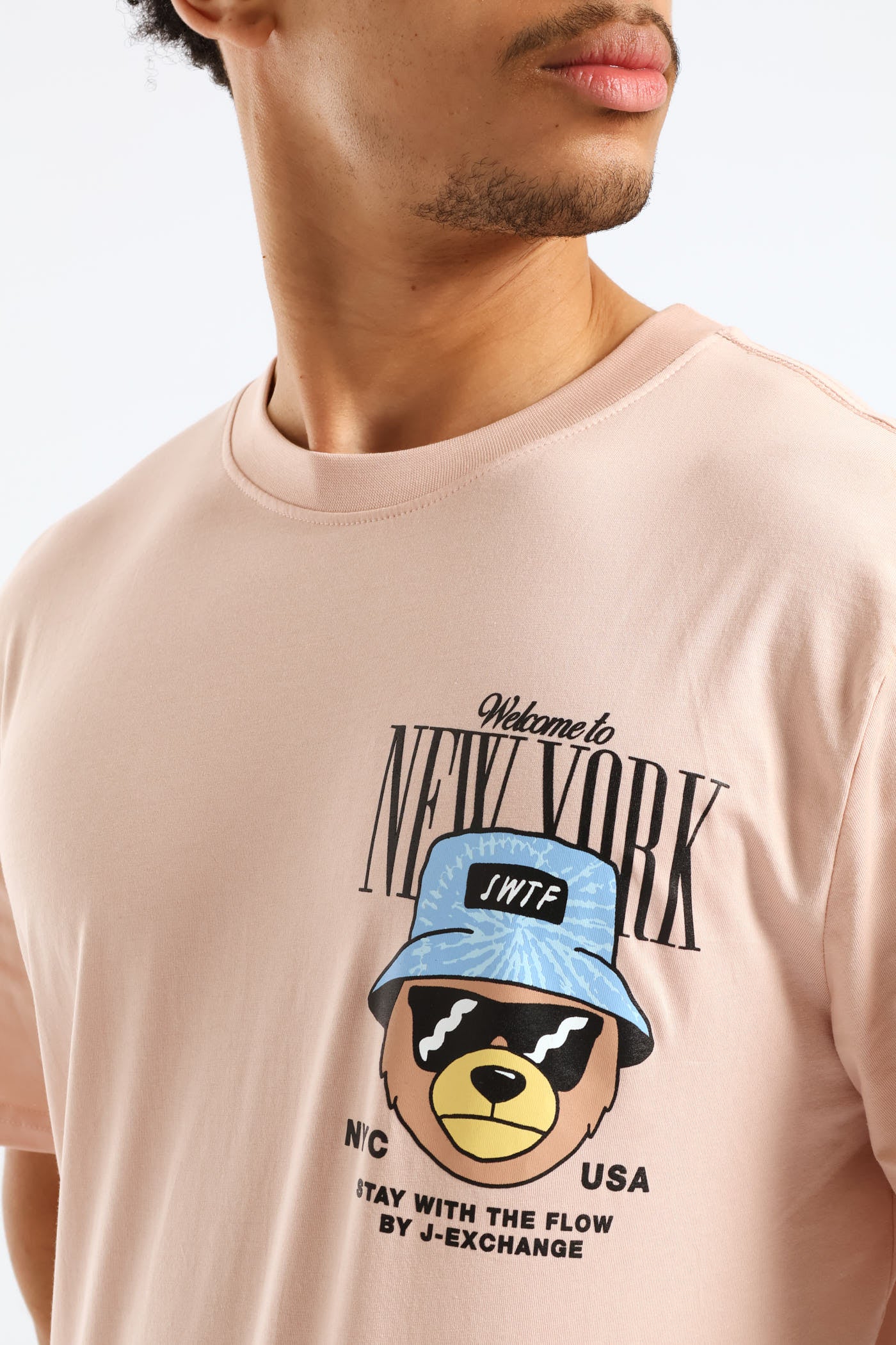 Small Ny Teddy Tee - Light Pink - Image 2