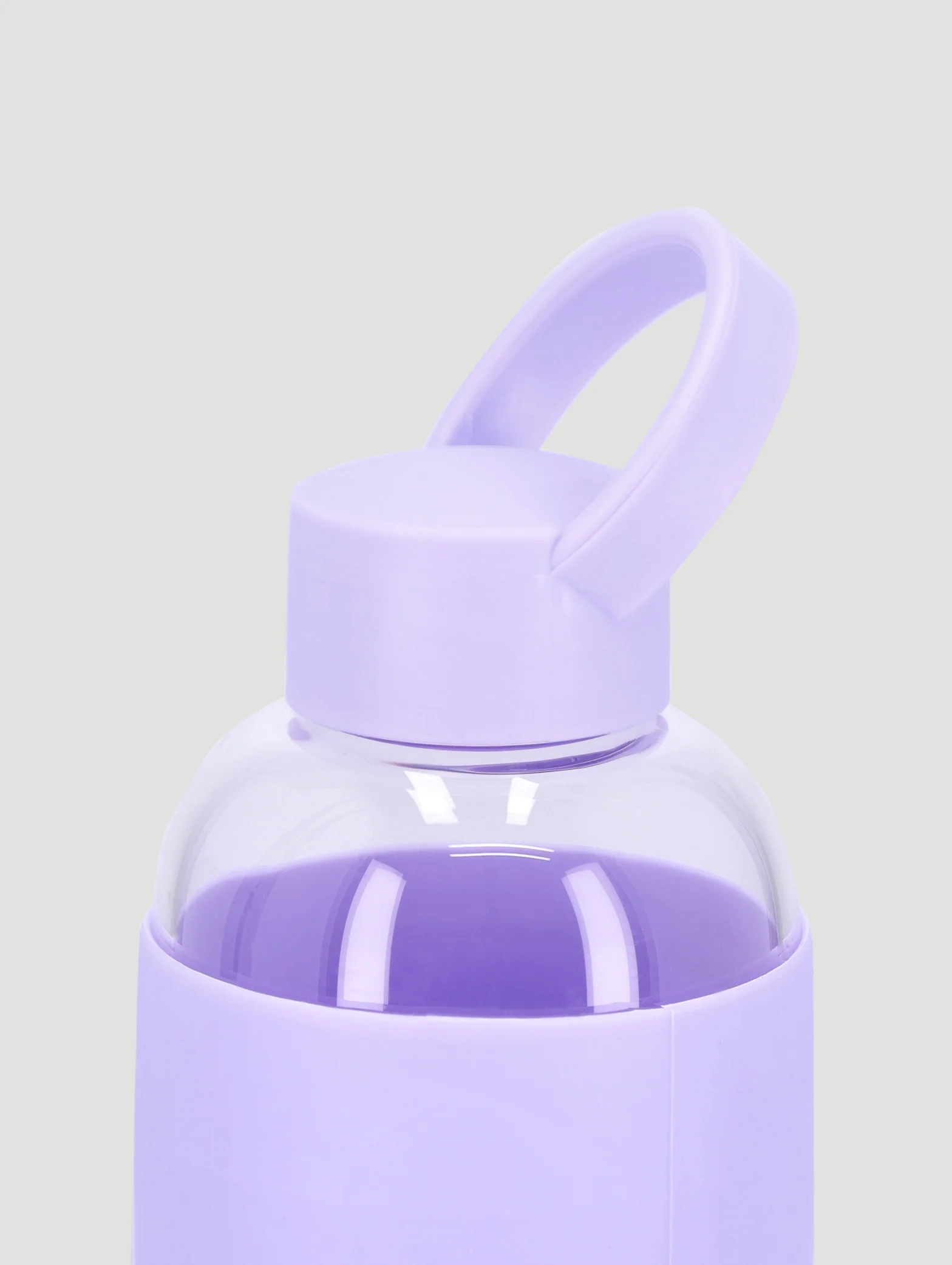 Small Silicone Glass Bottle 600ml - Lilac - Image 2