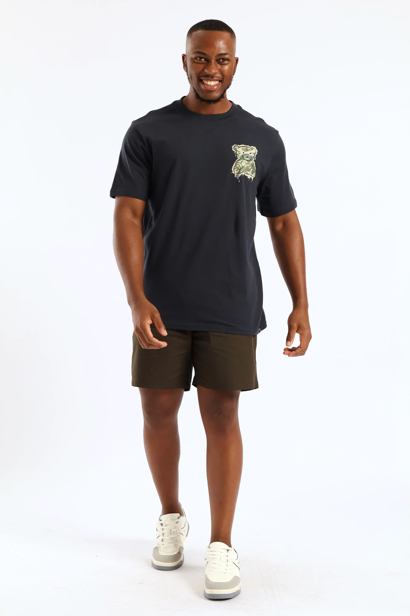 Small Teddy Print Tee - Dark Grey - Image 3