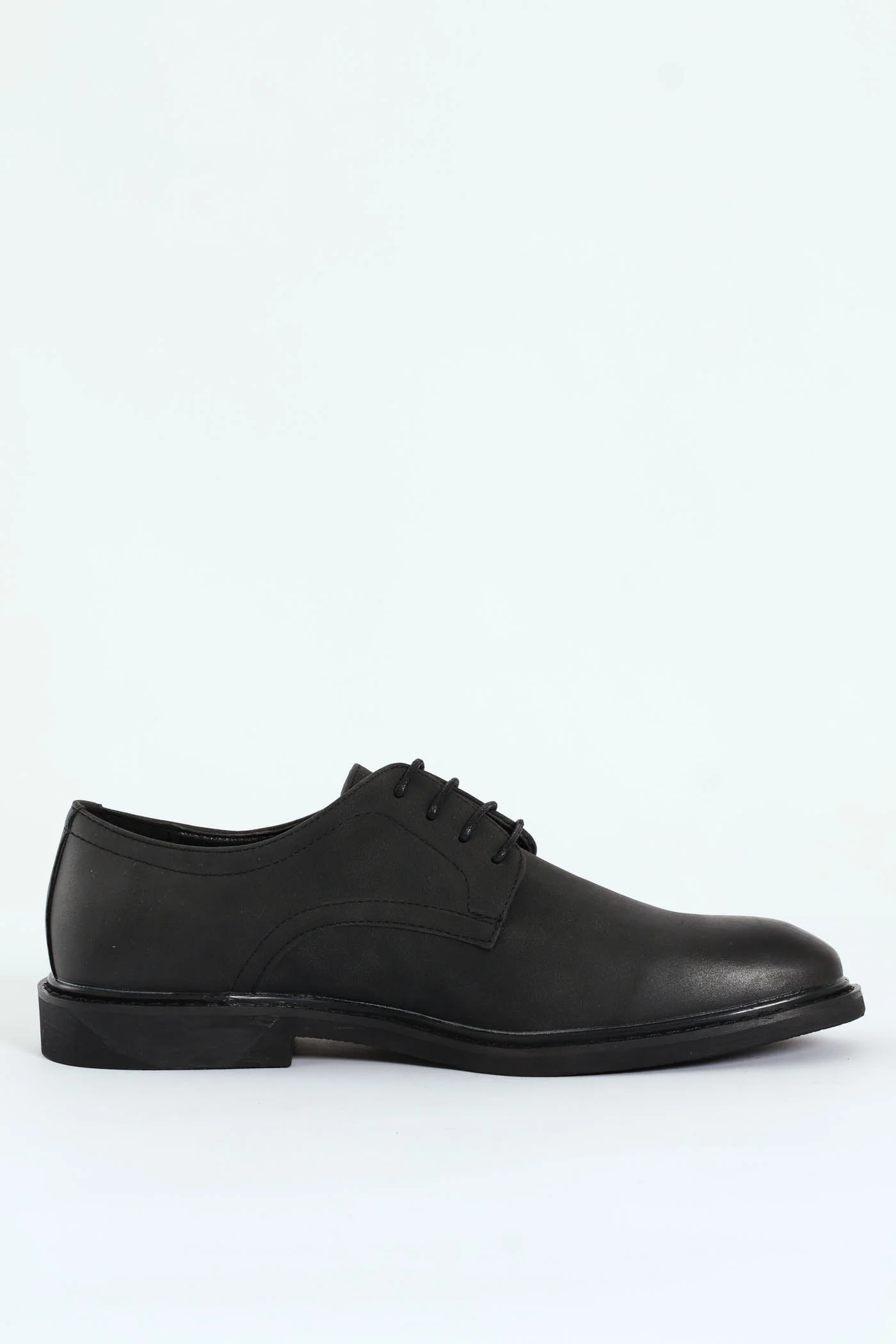 Smart Casual Lace Up Derby Shoe - Black - Image 5